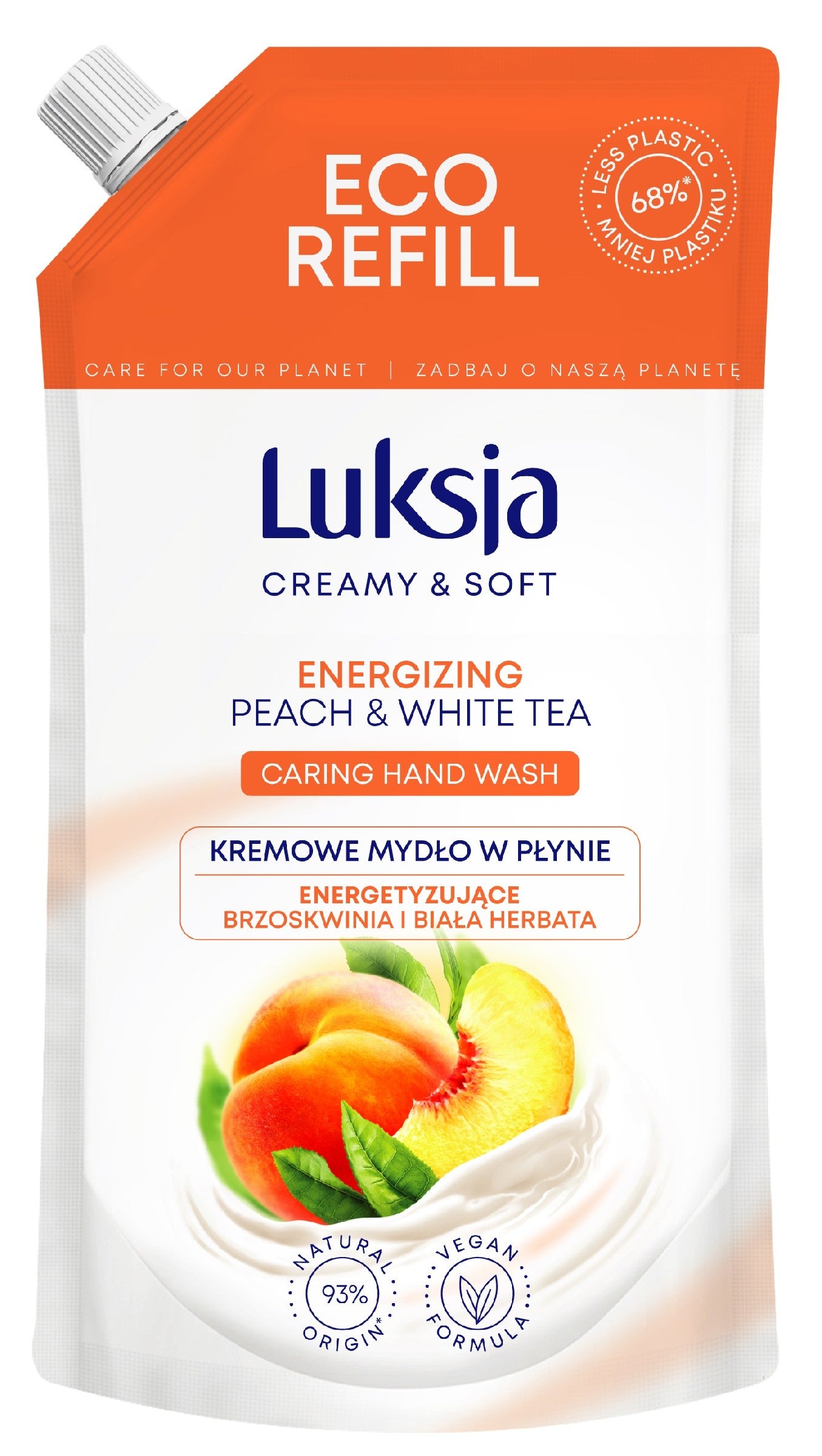 Luksja Creamy & Soft Energizing Creamy Liquid Soap Peach and White Tea 400ml - stock | Vaistine1.lt | WestPharmacy.eu