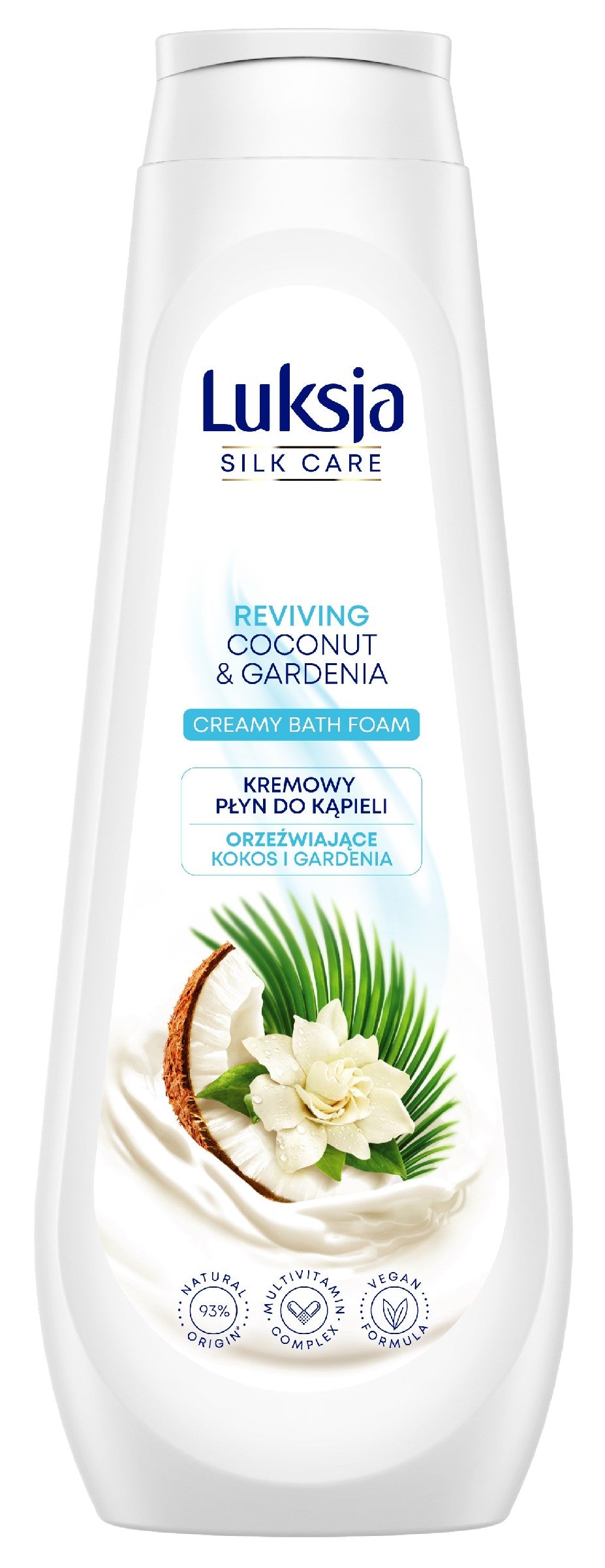 Luksja Silk Care Creamy Bath Liquid - Refreshing Coconut and Gardenia 900ml | Vaistine1.lt | WestPharmacy.eu