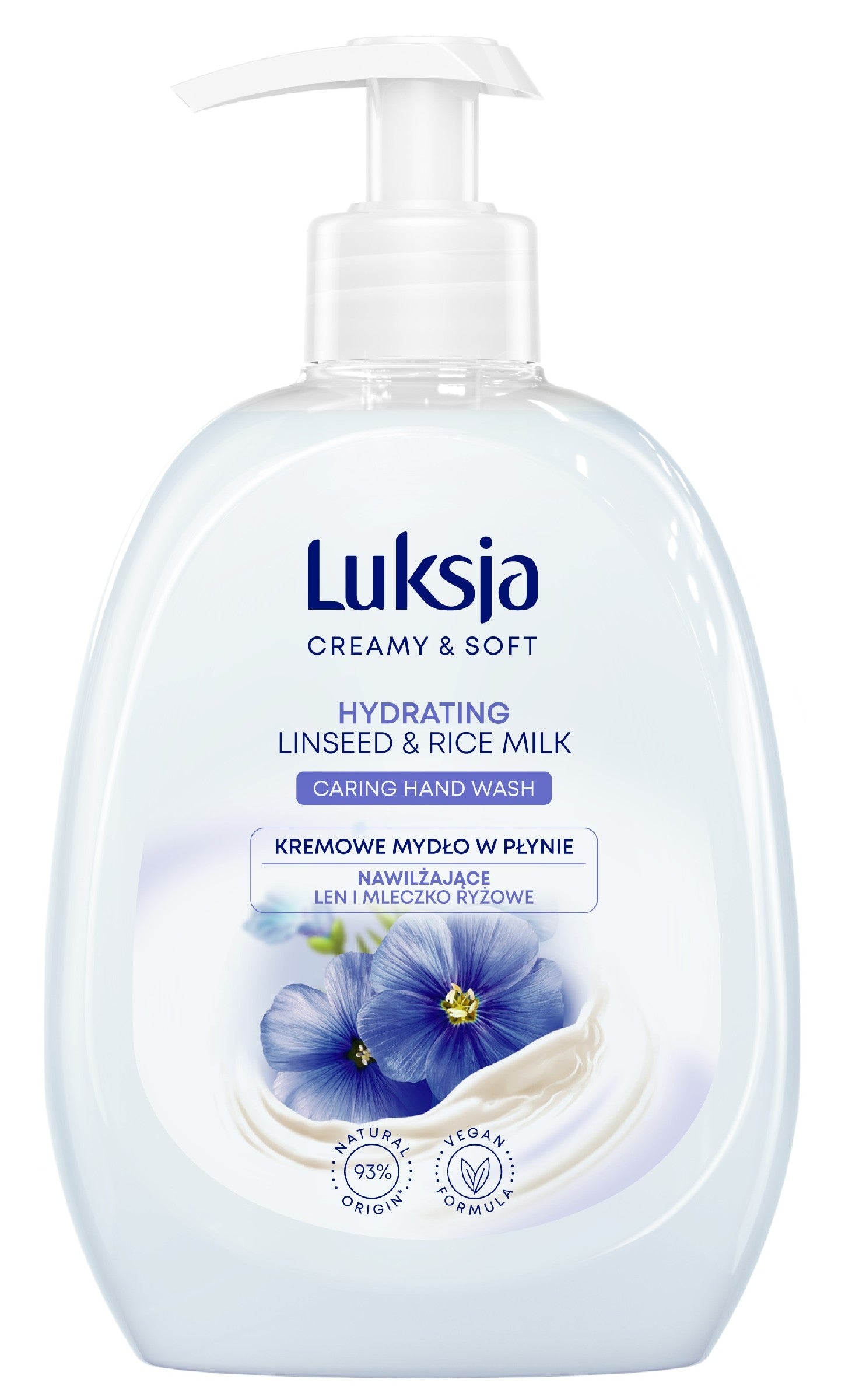 Luksja Creamy & Soft Moisturizing Creamy Liquid Soap Linen and Rice Milk 500ml | Vaistine1.lt | WestPharmacy.eu