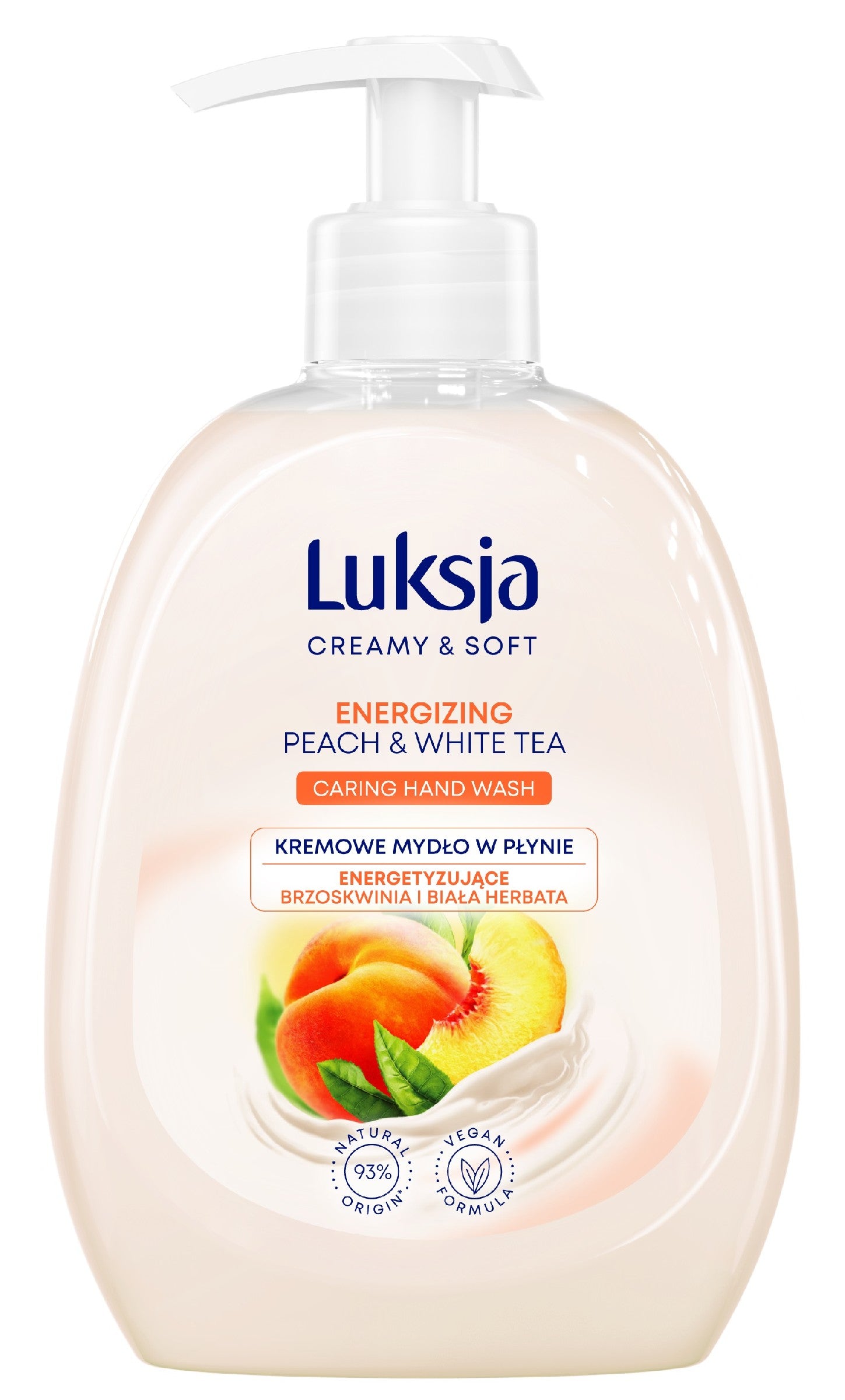 Luksja Creamy & Soft Energizing Creamy Liquid Soap Peach and White Tea 500ml | Vaistine1.lt | WestPharmacy.eu