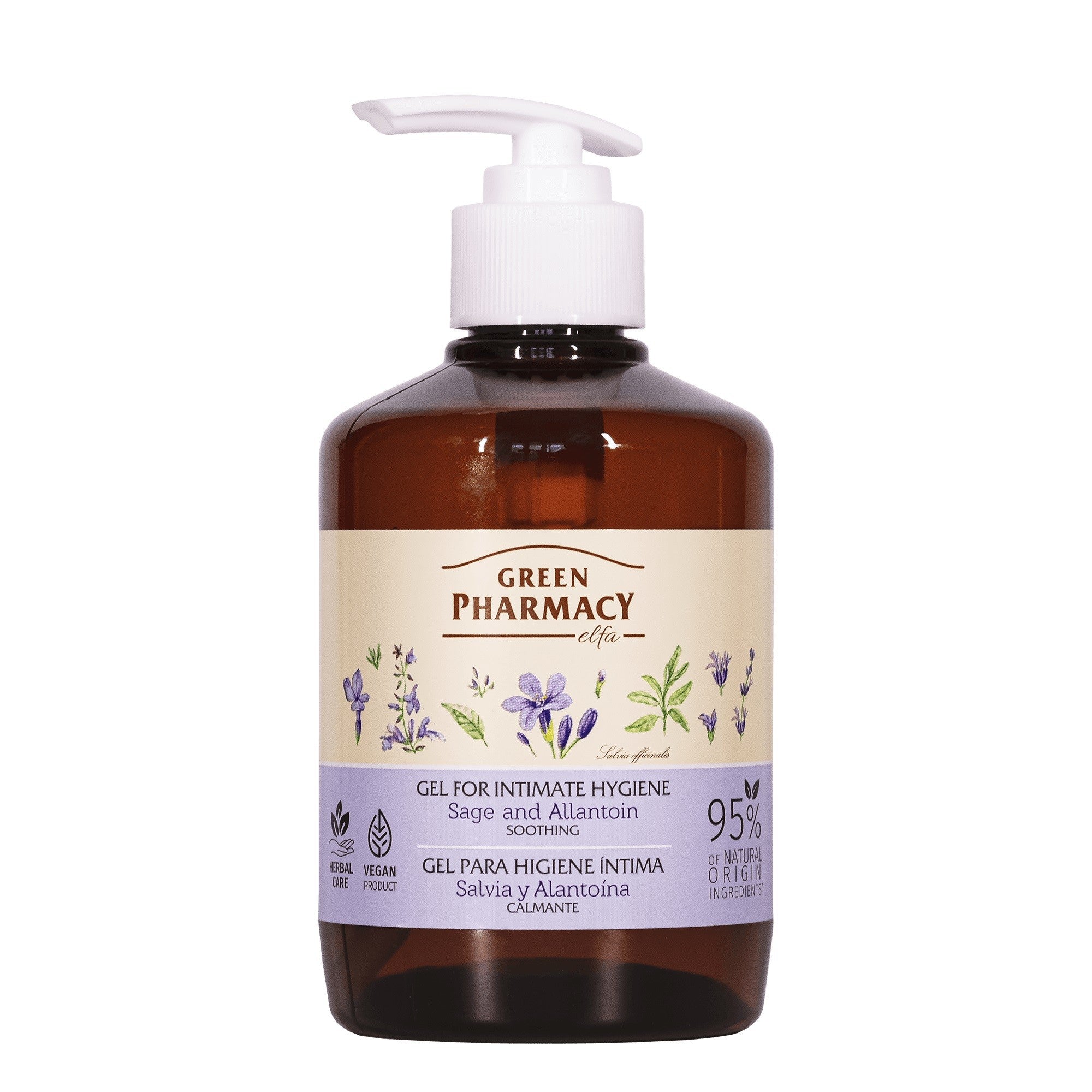 Green Pharmacy Soothing Gel for Intimate Hygiene Sage and Allantoin 370ml | Vaistine1.lt | WestPharmacy.eu