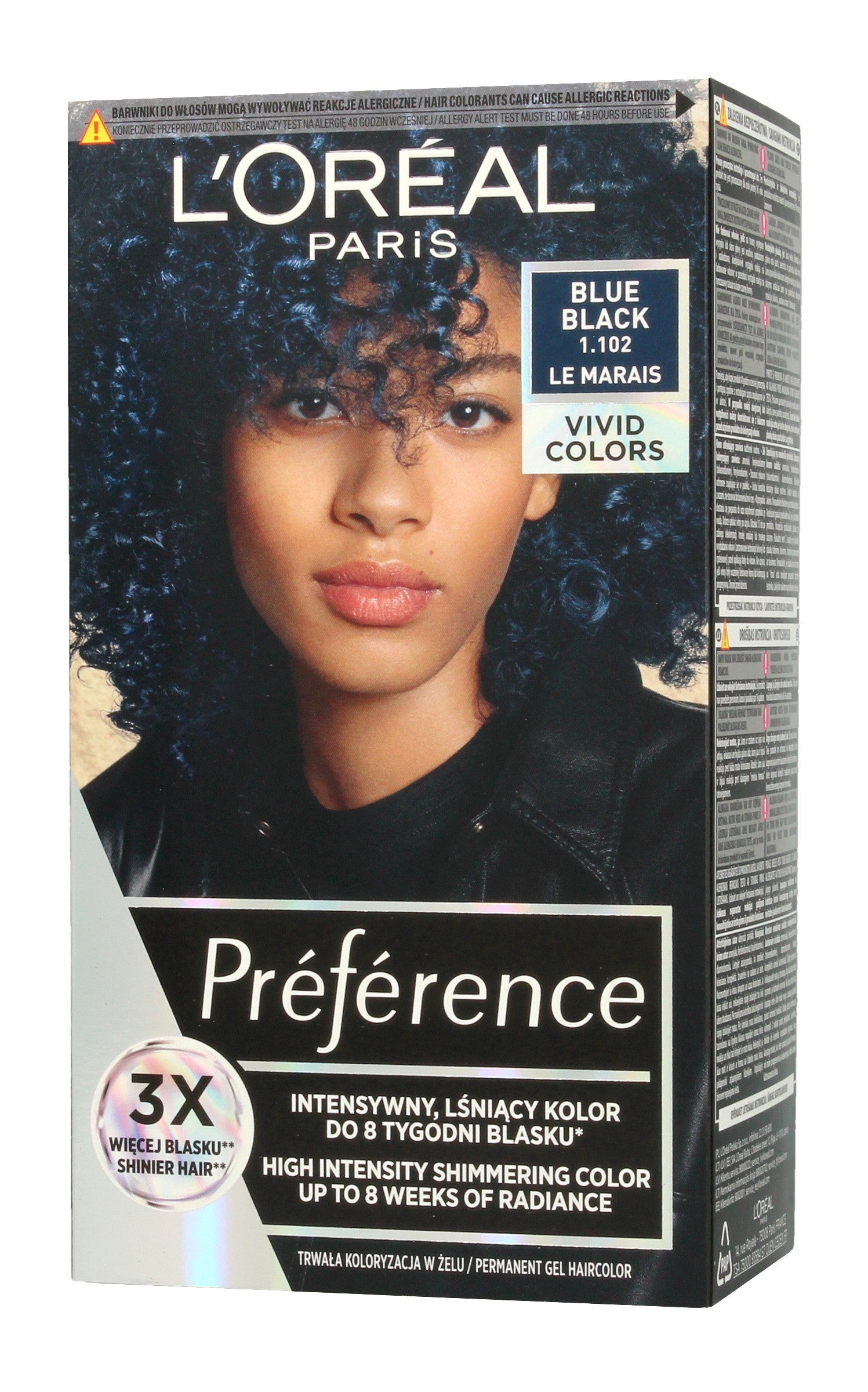 Loreal Preference Vivid Colors Hair Color No. 1.102 Blue Black (Le Marais) 1op. | Vaistine1.lt | WestPharmacy.eu