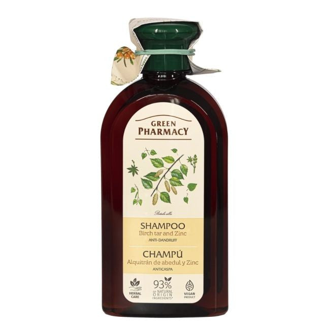 Green Pharmacy Anti-Dandruff Shampoo with Zinc and Birch Tar - 350ml | Vaistine1.lt | WestPharmacy.eu