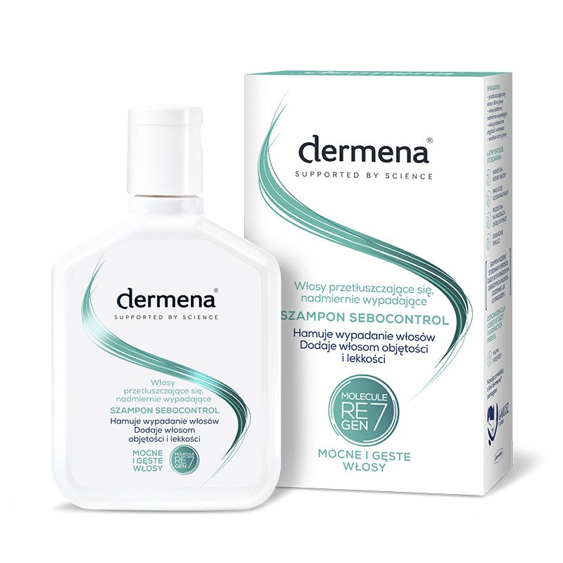 Dermena Supported By Science Sebocontrol Shampoo for Oily and Excessively Falling Hair 200ml | Vaistine1.lt | WestPharmacy.eu