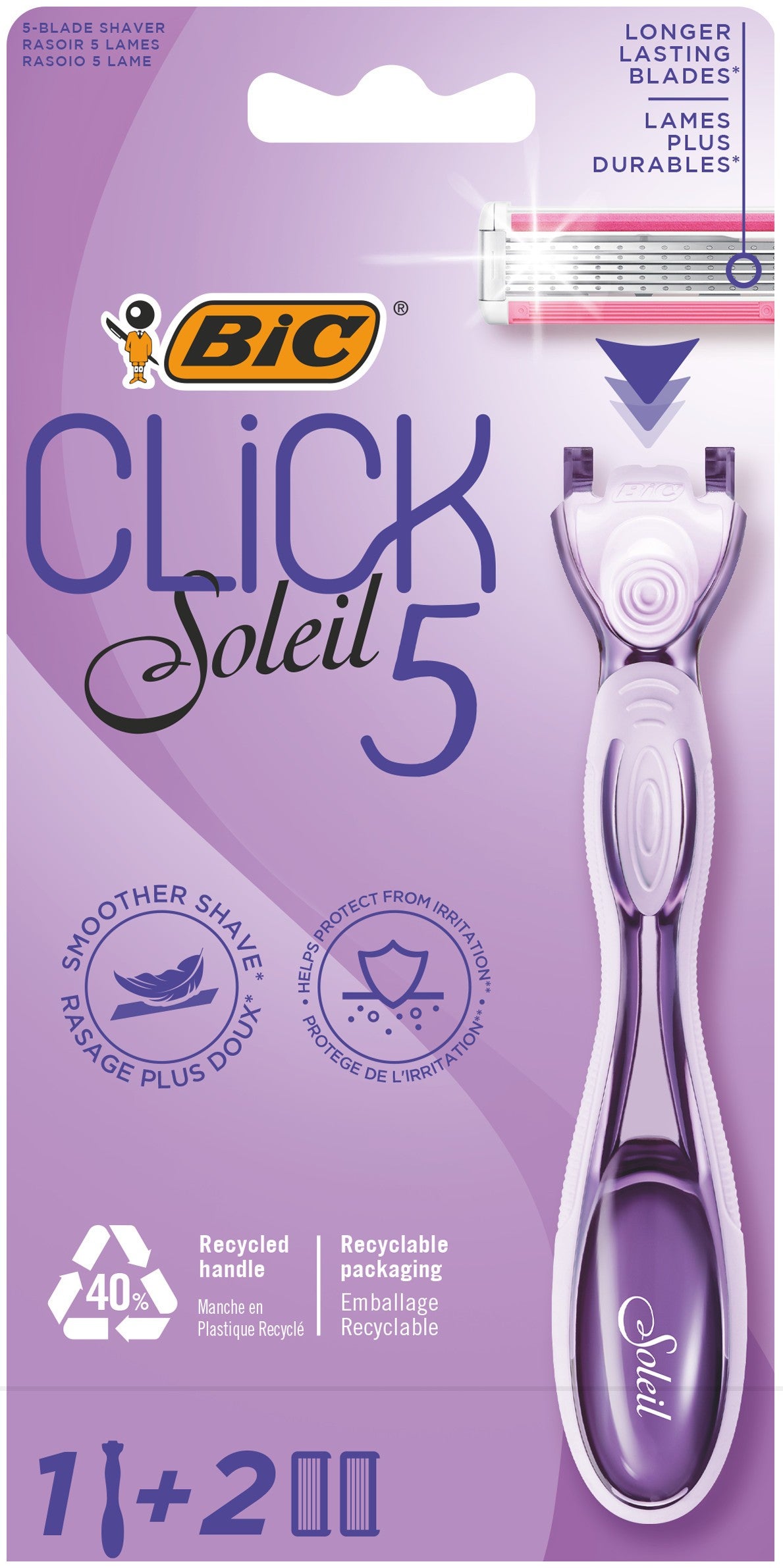 Bic System Women's Shaving Razor Click Soleil 5 1 piece. | Vaistine1.lt | WestPharmacy.eu