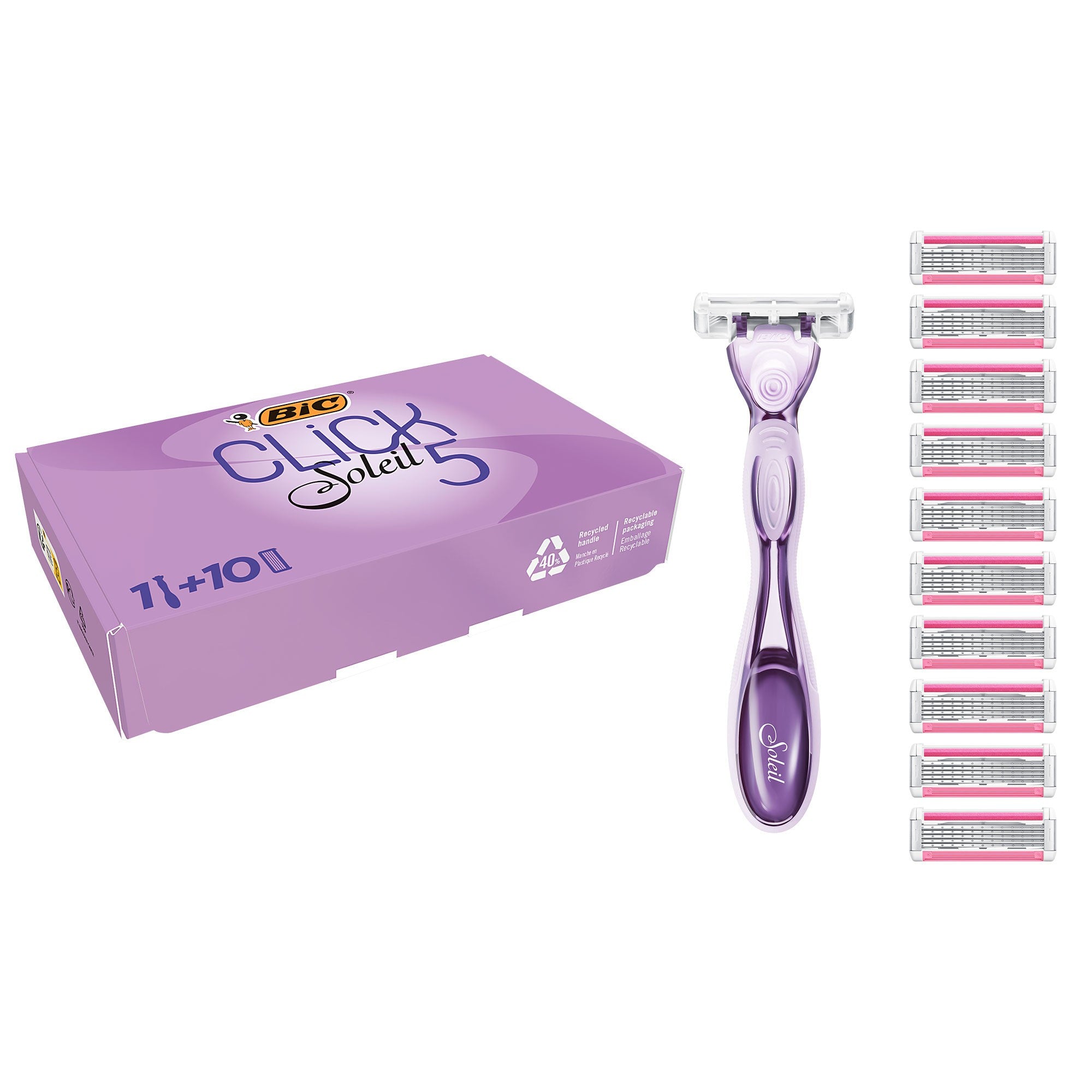 BIC System Women's Shaver Clic Soleil 5 (1 + 10 cartridges) 1 pack. | Vaistine1.lt | WestPharmacy.eu