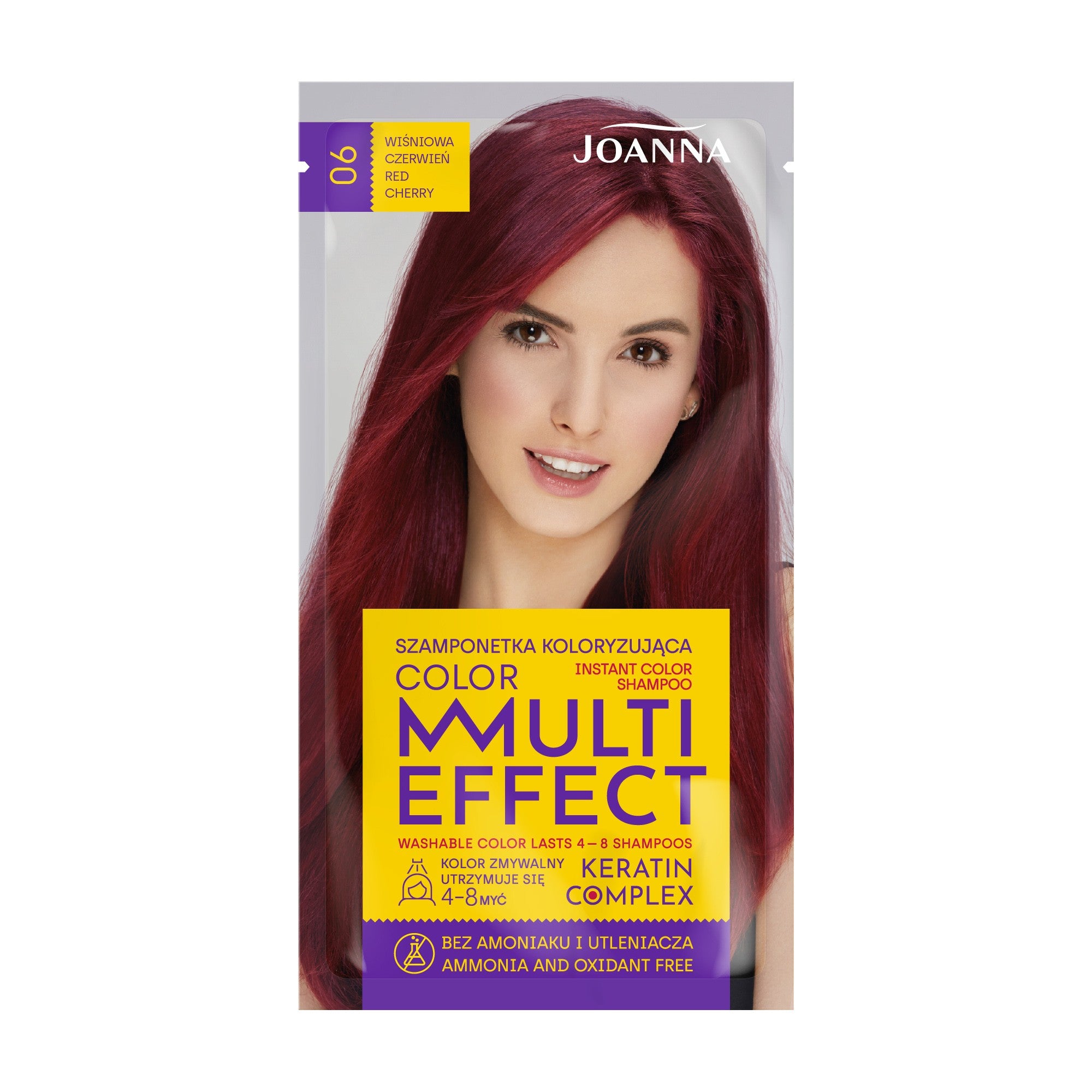 Joanna Multi Effect Color Keratin Complex Hair Dye - 06 Cherry Red 35g | Vaistine1.lt | WestPharmacy.eu
