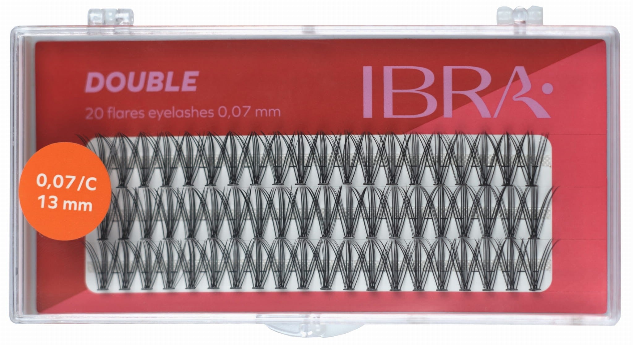 IBRA Eyelash tufts DOUBLE 0.07-C-13 mm - 1 pack. | Vaistine1.lt | WestPharmacy.eu