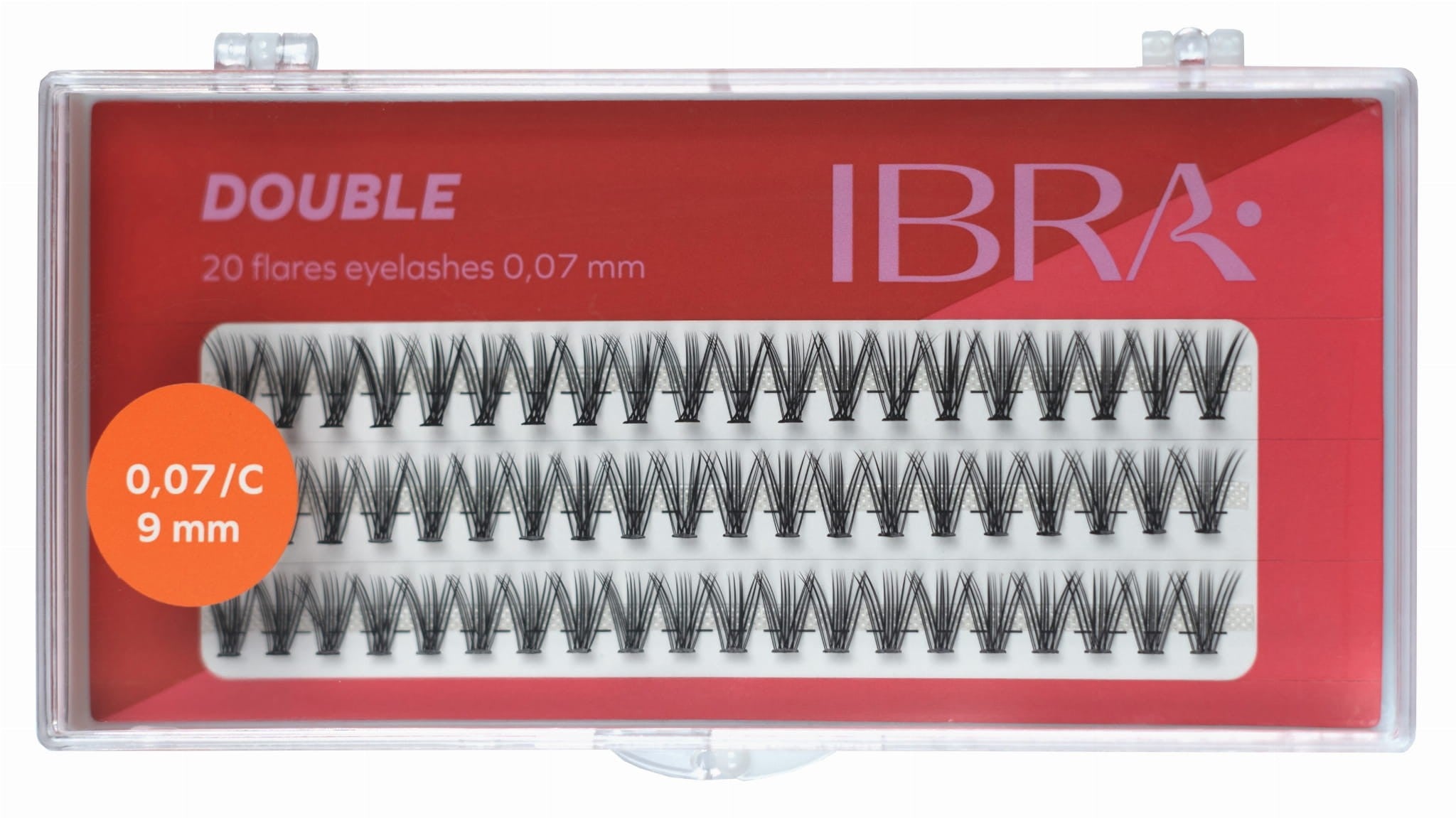 IBRA Eyelash tufts DOUBLE 0.07-C-9 mm - 1 pack. | Vaistine1.lt | WestPharmacy.eu
