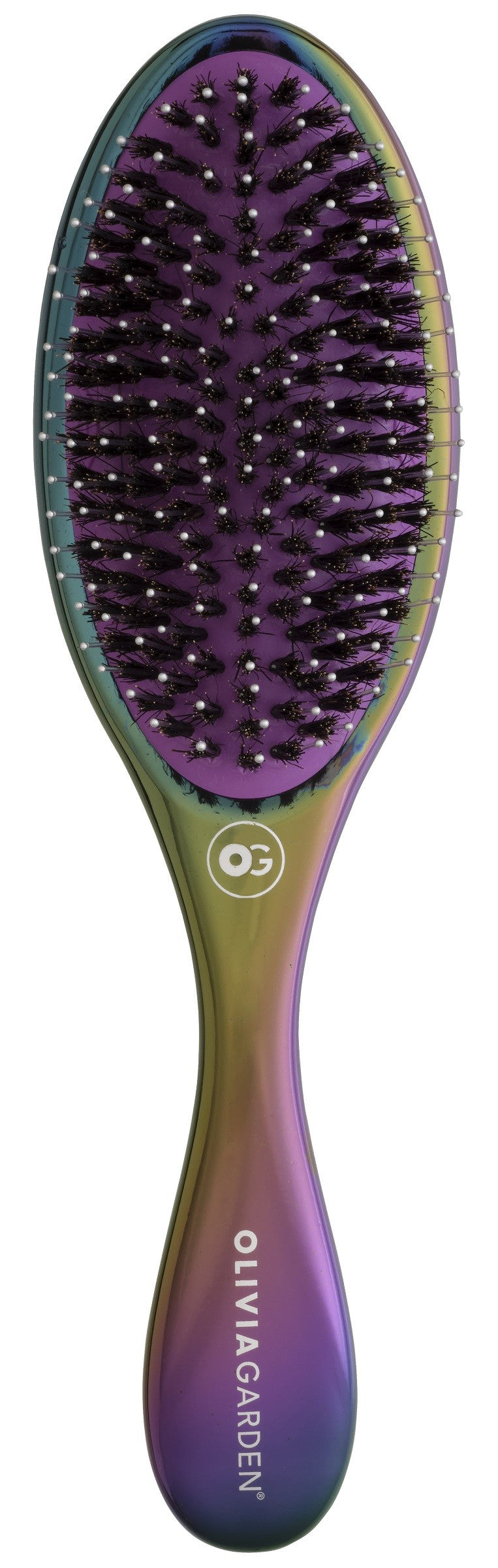 Olivia Garden Aurora Violet brush with boar bristles for styling and smoothing | Vaistine1.lt | WestPharmacy.eu