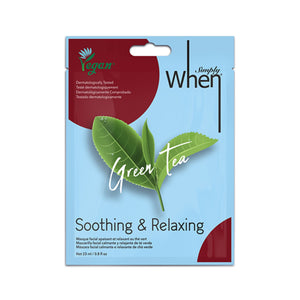 WHEN Vege Green Tea face sheet mask - Soothing & Relaxing - 23ml | Vaistine1.lt | WestPharmacy.eu