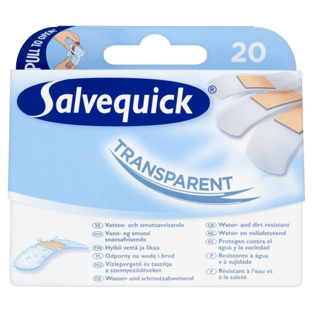 Salvequick Transparent Plasters 1 pack - 20 pcs | Vaistine1.lt | WestPharmacy.eu