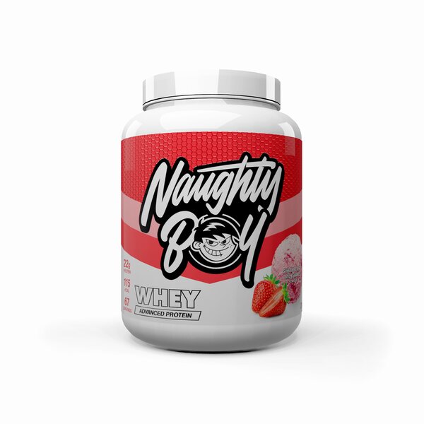 Advanced Whey, Strawberry Milkshake - 2010g - Naughty Boy