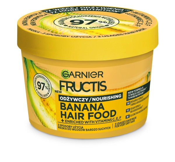 Fructis Hair Food Nourishing Mask for Dry Hair - Banana 400ml | Vaistine1.lt | WestPharmacy.eu