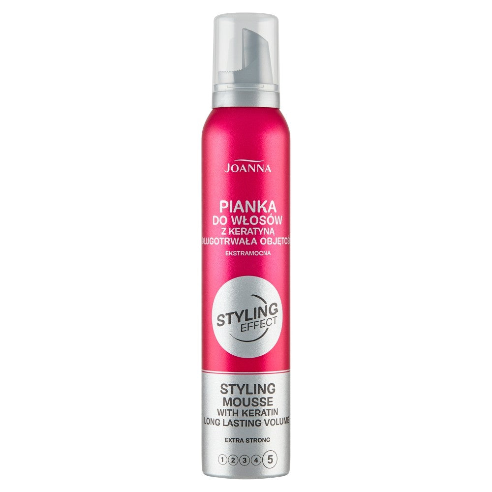 Joanna Styling Effect Hair Mousse with Keratin Long-Lasting Volume - Extra Strong 150ml | Vaistine1.lt | WestPharmacy.eu