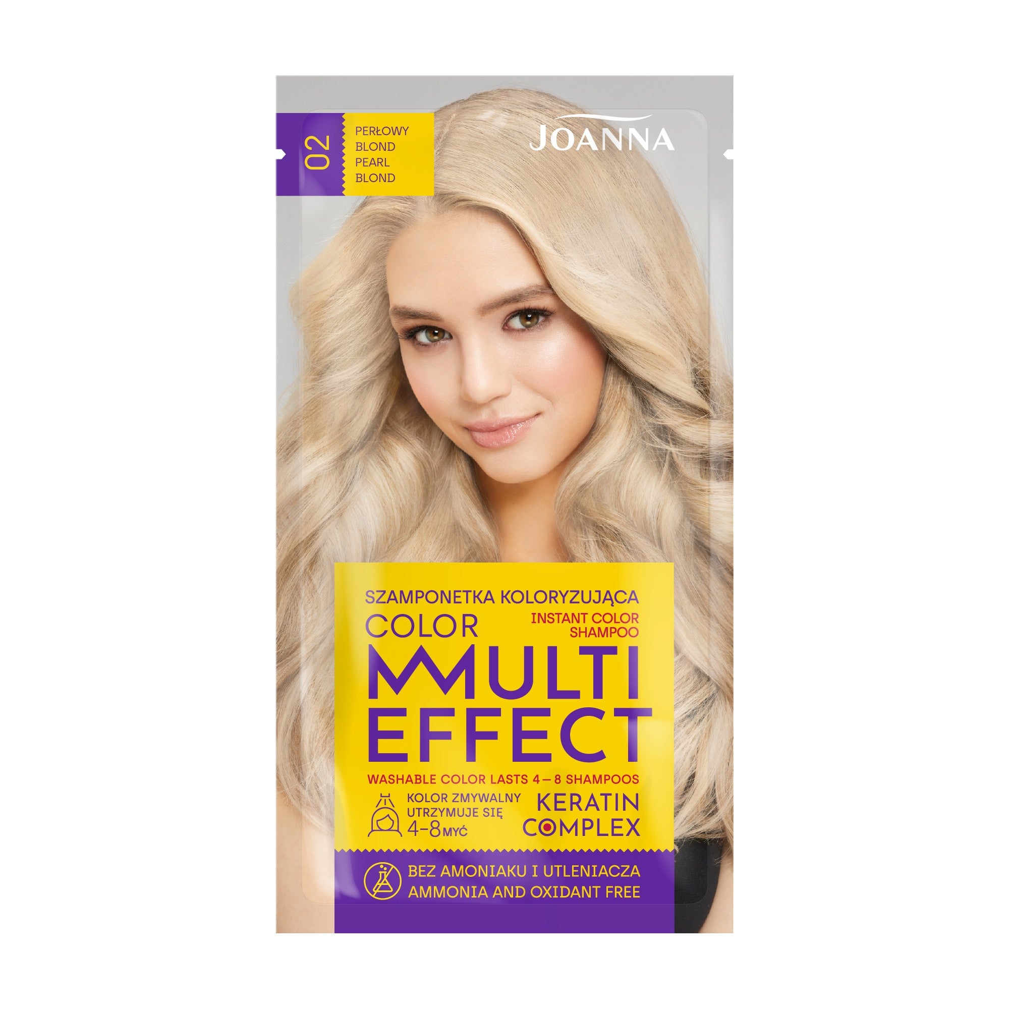 Joanna Multi Effect Color Keratin Complex Hair Dye - 02 Pearl Blonde 35g | Vaistine1.lt | WestPharmacy.eu