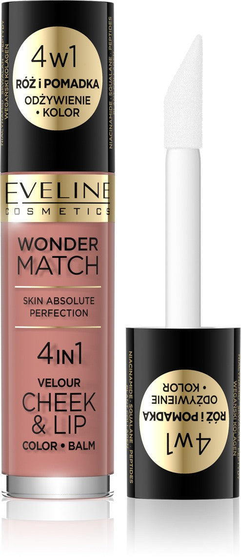 Eveline Wonder Match Blush and skysti lūpdažiai 4in1 No. 01 4.5ml | Vaistine1.lt | WestPharmacy.eu