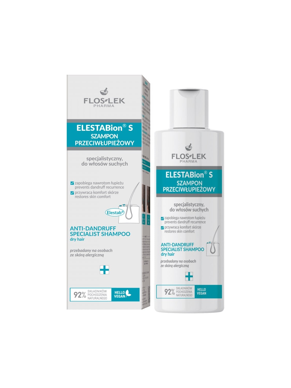FLOSLEK Pharma ELESTABion S Anti-dandruff shampoo for dry hair 150ml | Vaistine1.lt | WestPharmacy.eu