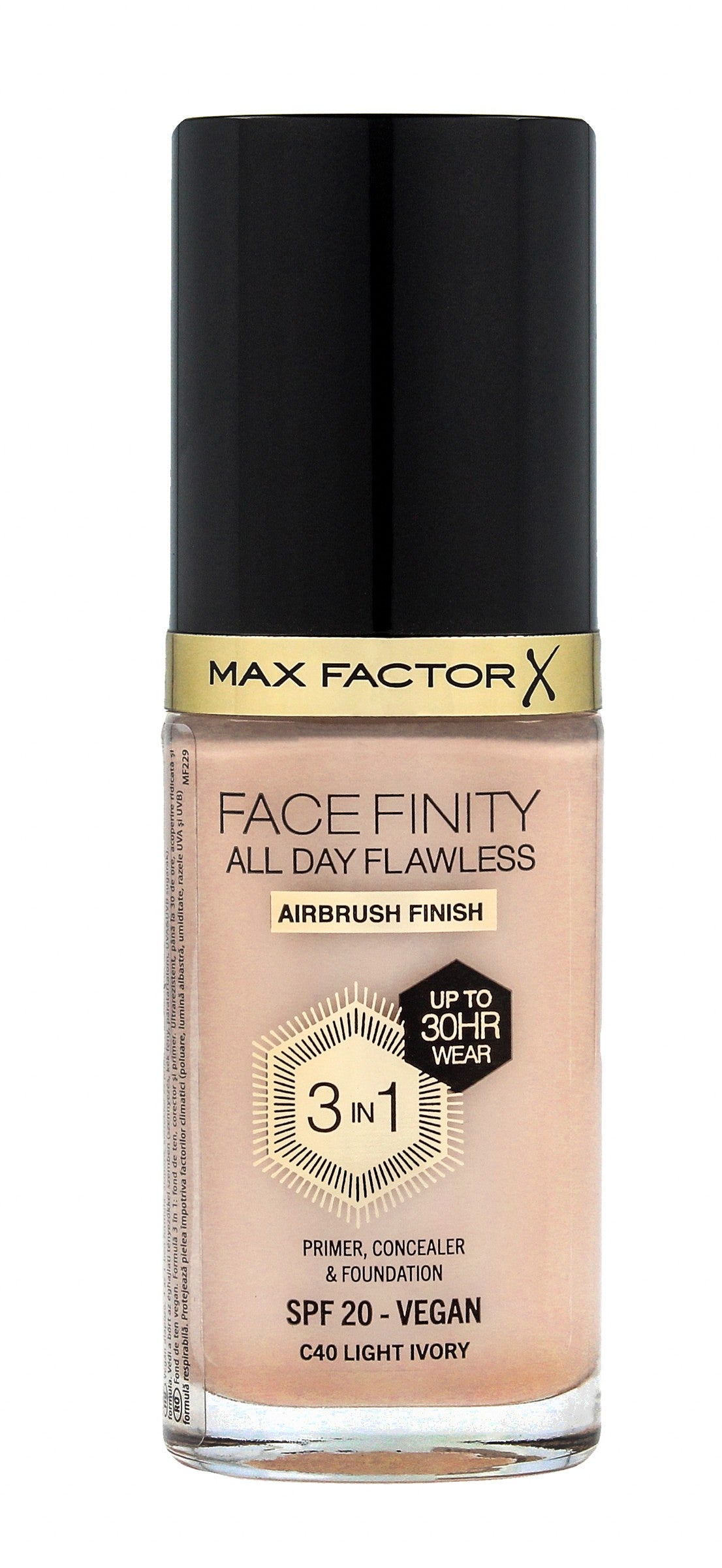 MAX FACTOR Facefinity All Day Flawless 3in1 Foundation No C40 Light Ivory 30ml | Vaistine1.lt | WestPharmacy.eu