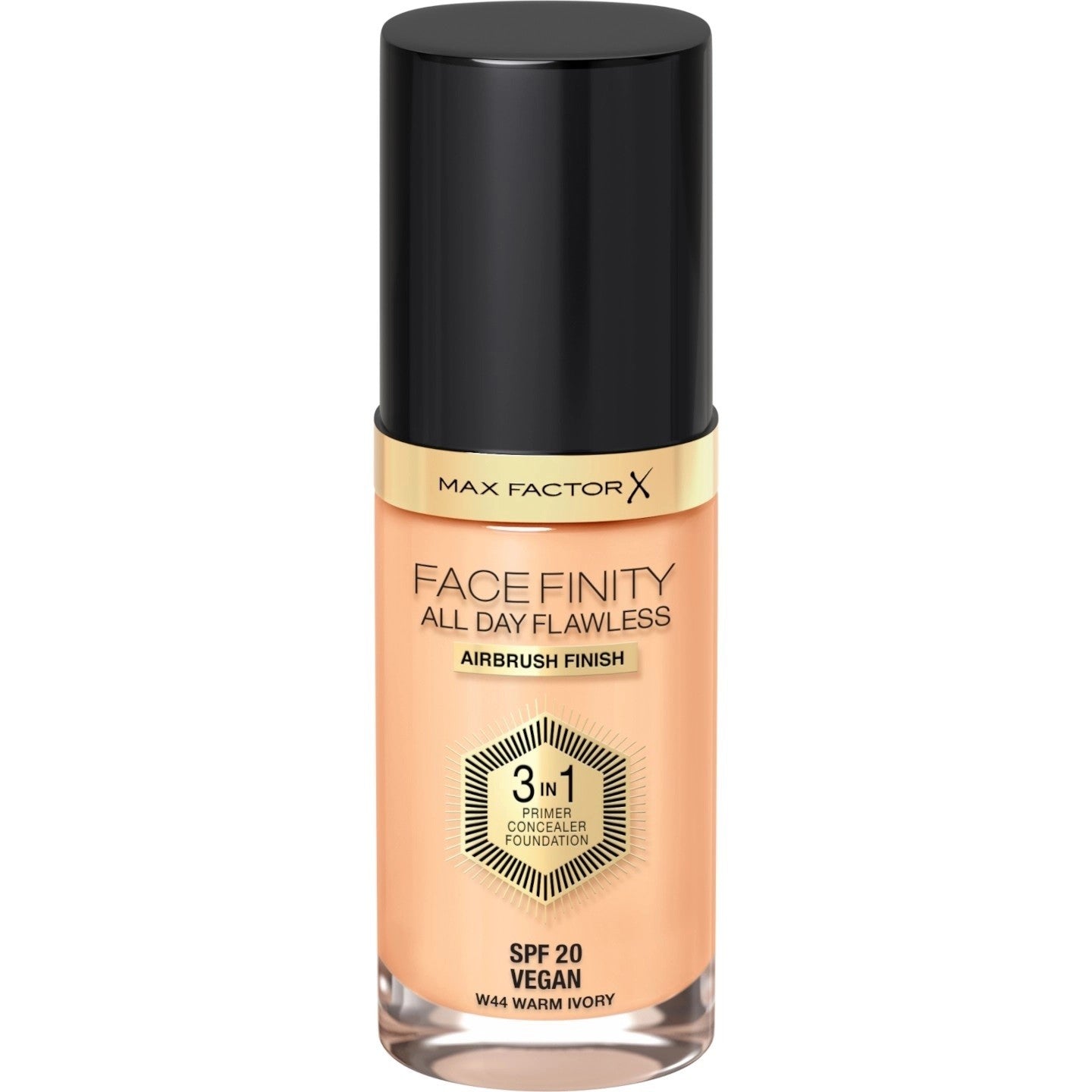 MAX FACTOR Facefinity All Day Flawless 3in1 Foundation No W44 Warm Ivory 30ml | Vaistine1.lt | WestPharmacy.eu