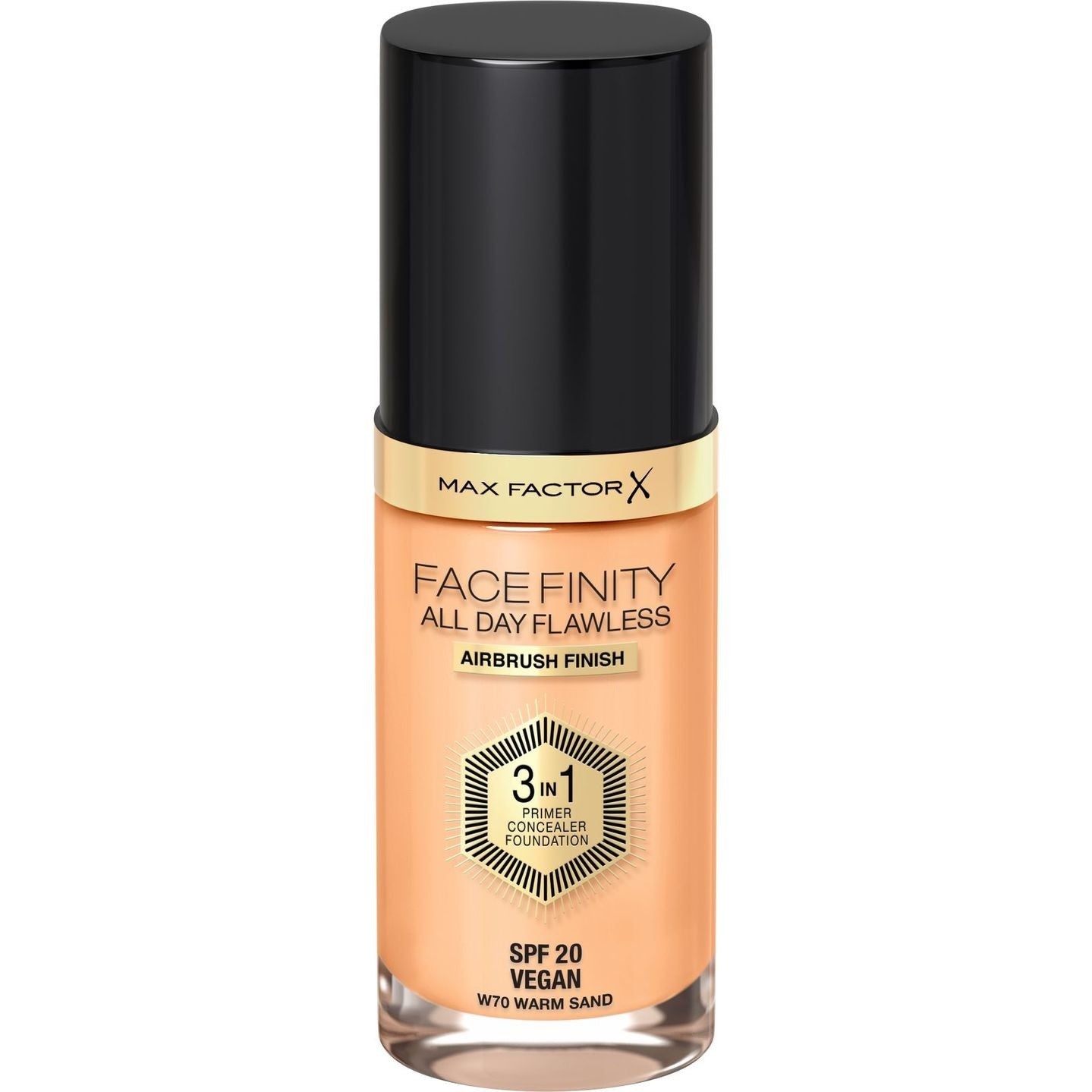 MAX FACTOR Facefinity All Day Flawless 3in1 Foundation No W70 Warm Sand 30ml | Vaistine1.lt | WestPharmacy.eu