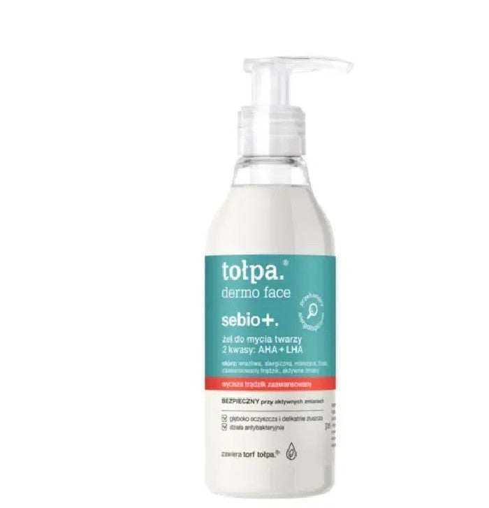 TOŁPA sebio face wash gel 2 AHA + LHA acids 195ml | Vaistine1.lt | WestPharmacy.eu
