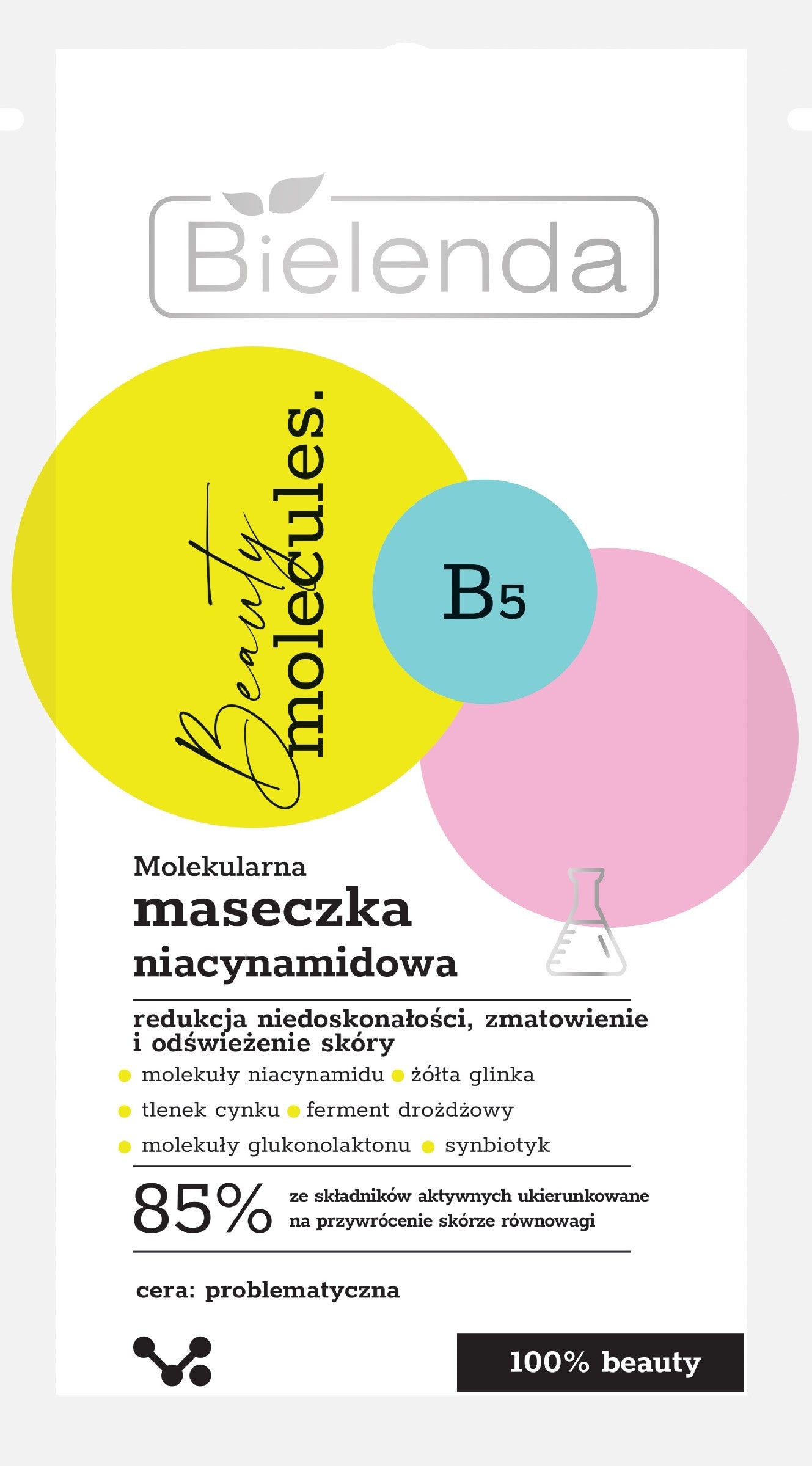Bielenda Beauty Molecules.Molecular Niacinamide Mask - for problematic skin 8g | Vaistine1.lt | WestPharmacy.eu