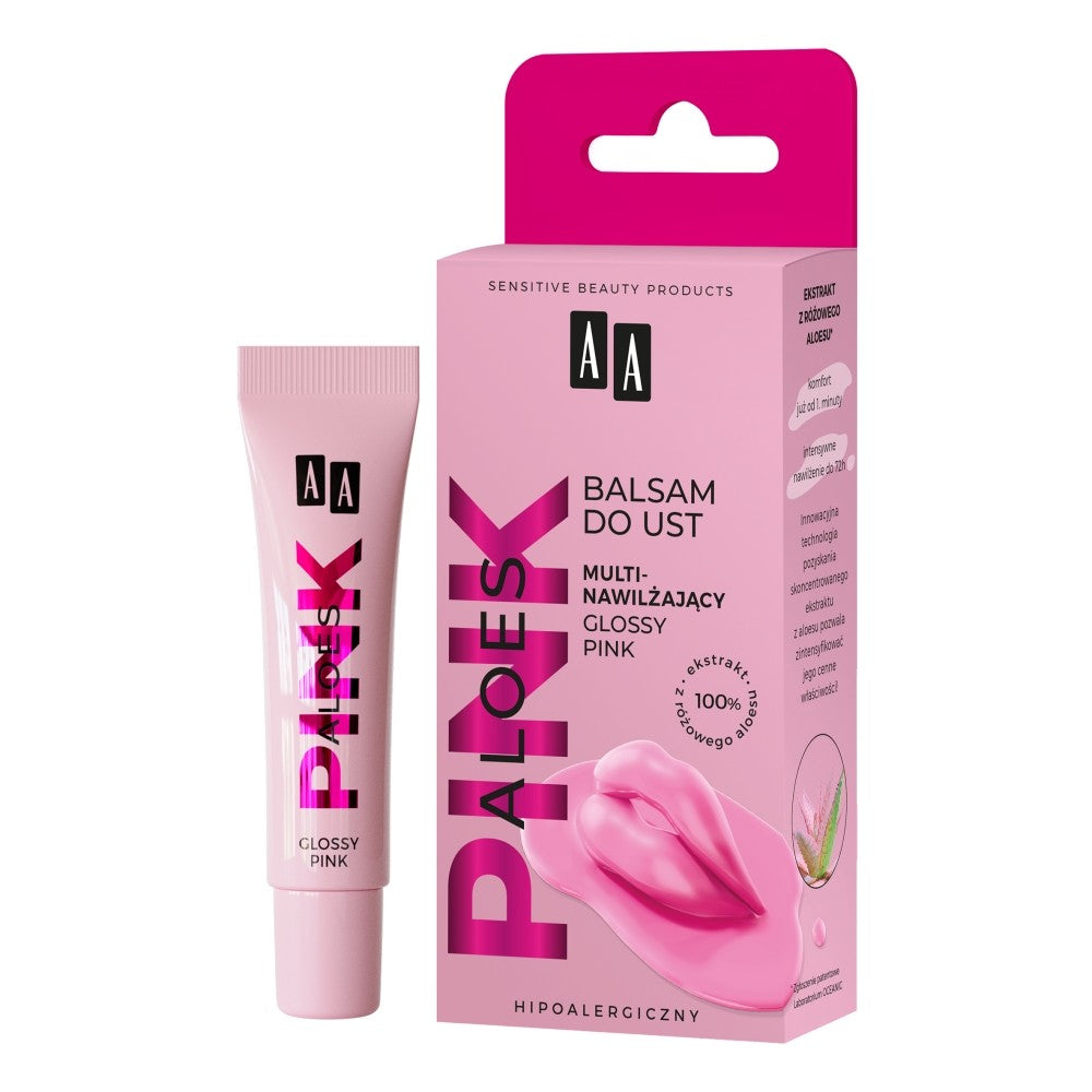 AA Pink Aloe Multi-Moisturizing Lip Balm Glossy Pink 10g | Vaistine1.lt | WestPharmacy.eu