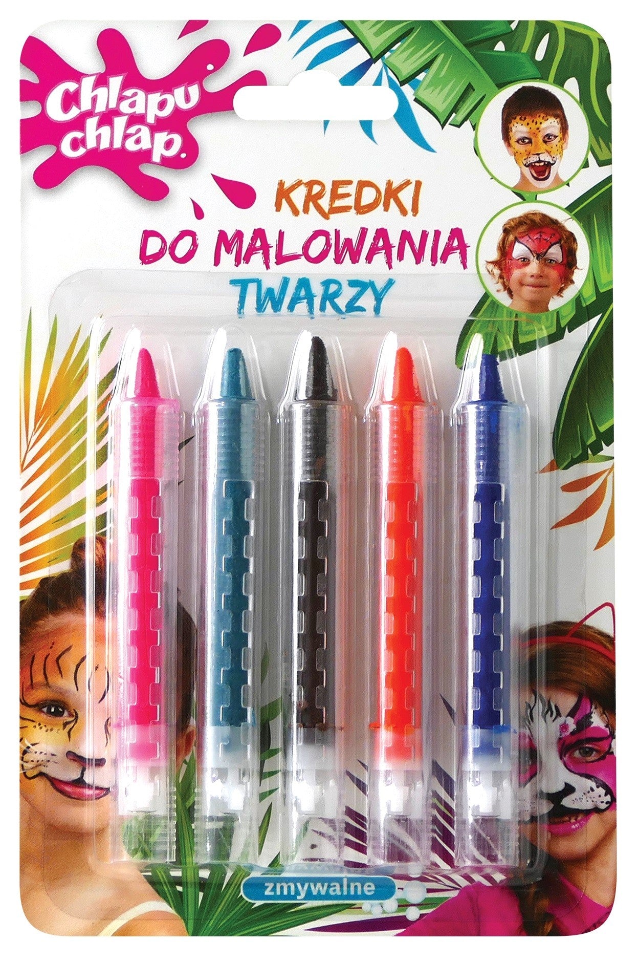 CHLAPU CHLAP Face painting crayons - girl 1op.-5pcs | Vaistine1.lt | WestPharmacy.eu