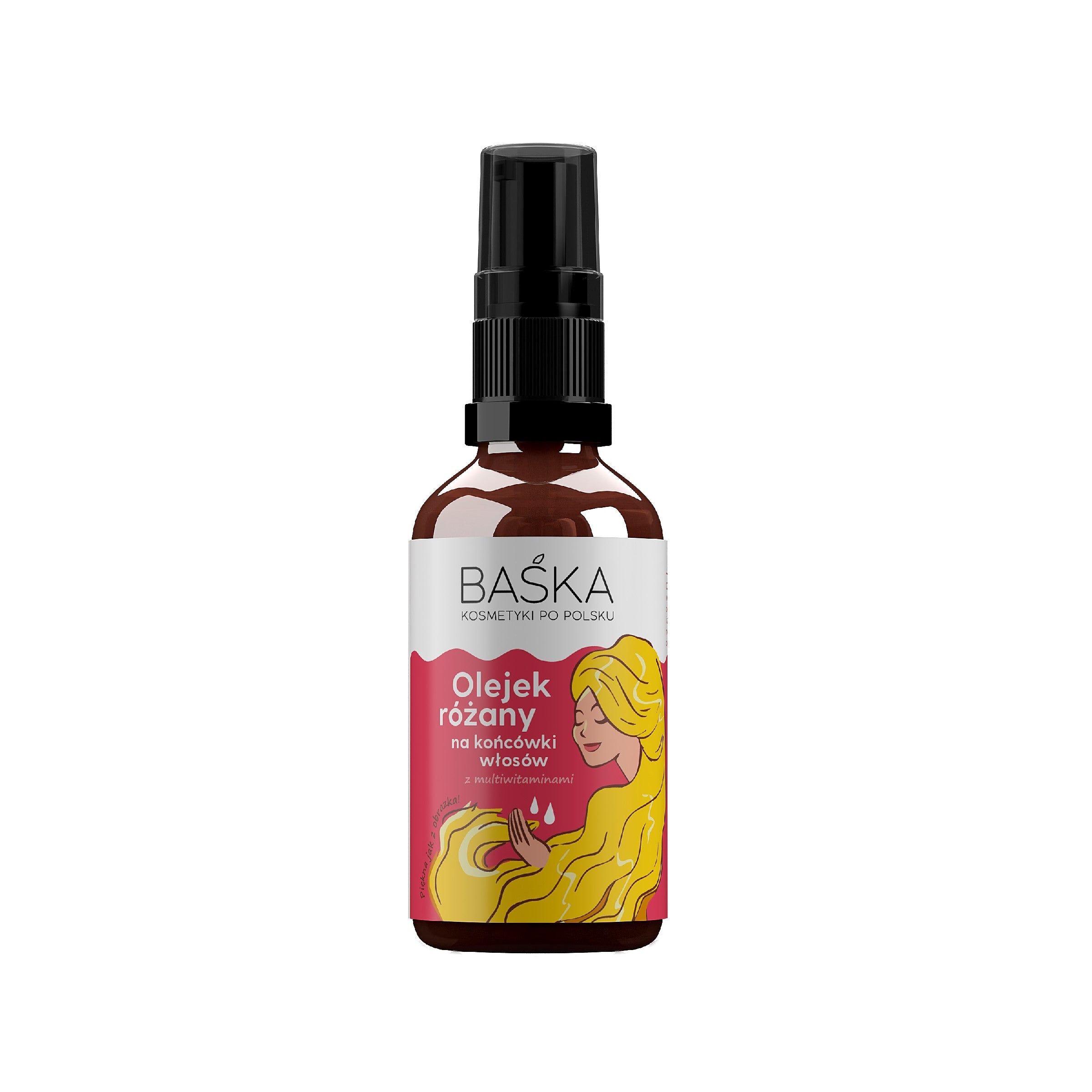 BAŚKA Cosmetics In Polish Rose oil for hair ends with multivitamins 50ml | Vaistine1.lt | WestPharmacy.eu
