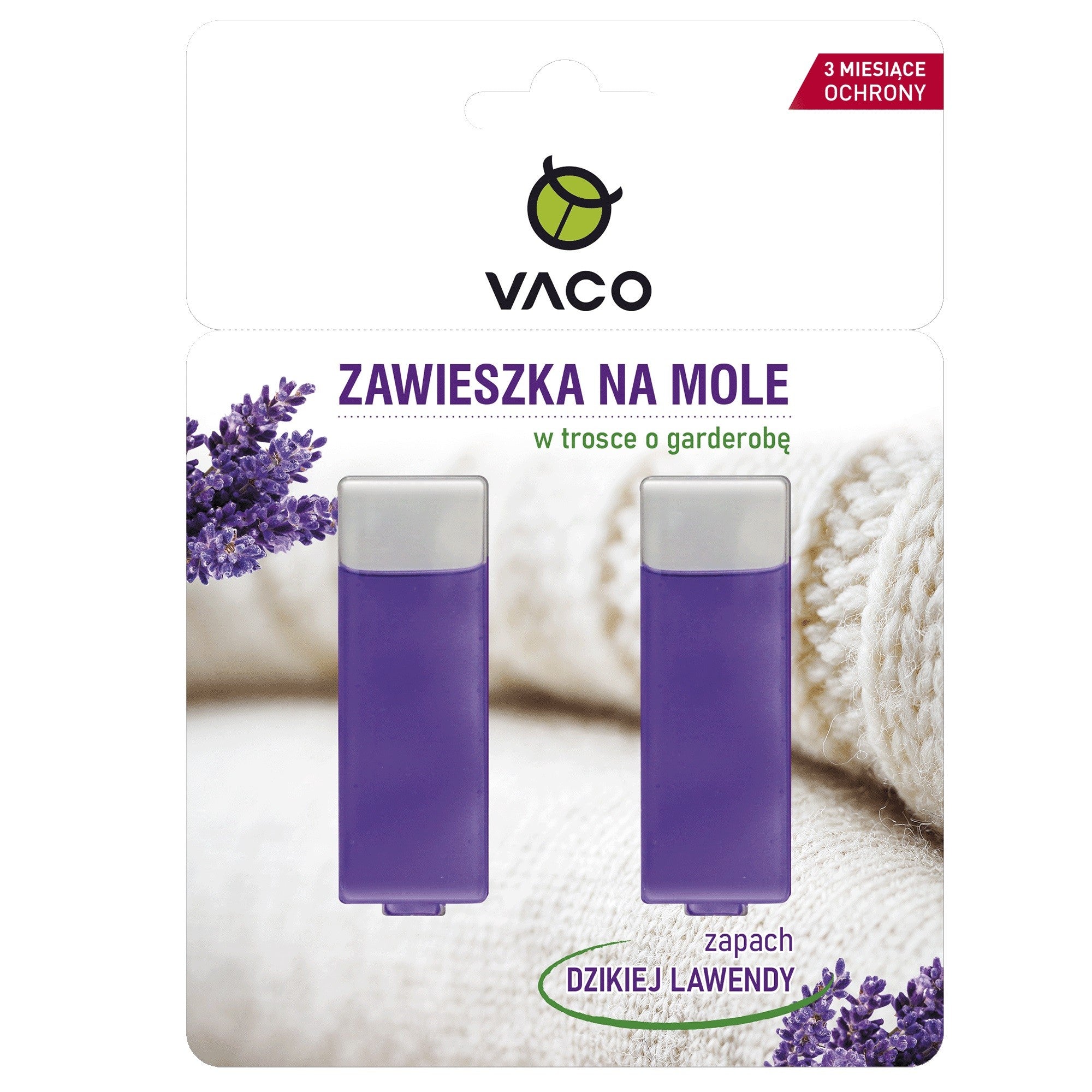 VACO Moth repellent pendant - wild lavender scent, 1 pack - 2 pcs | Vaistine1.lt | WestPharmacy.eu