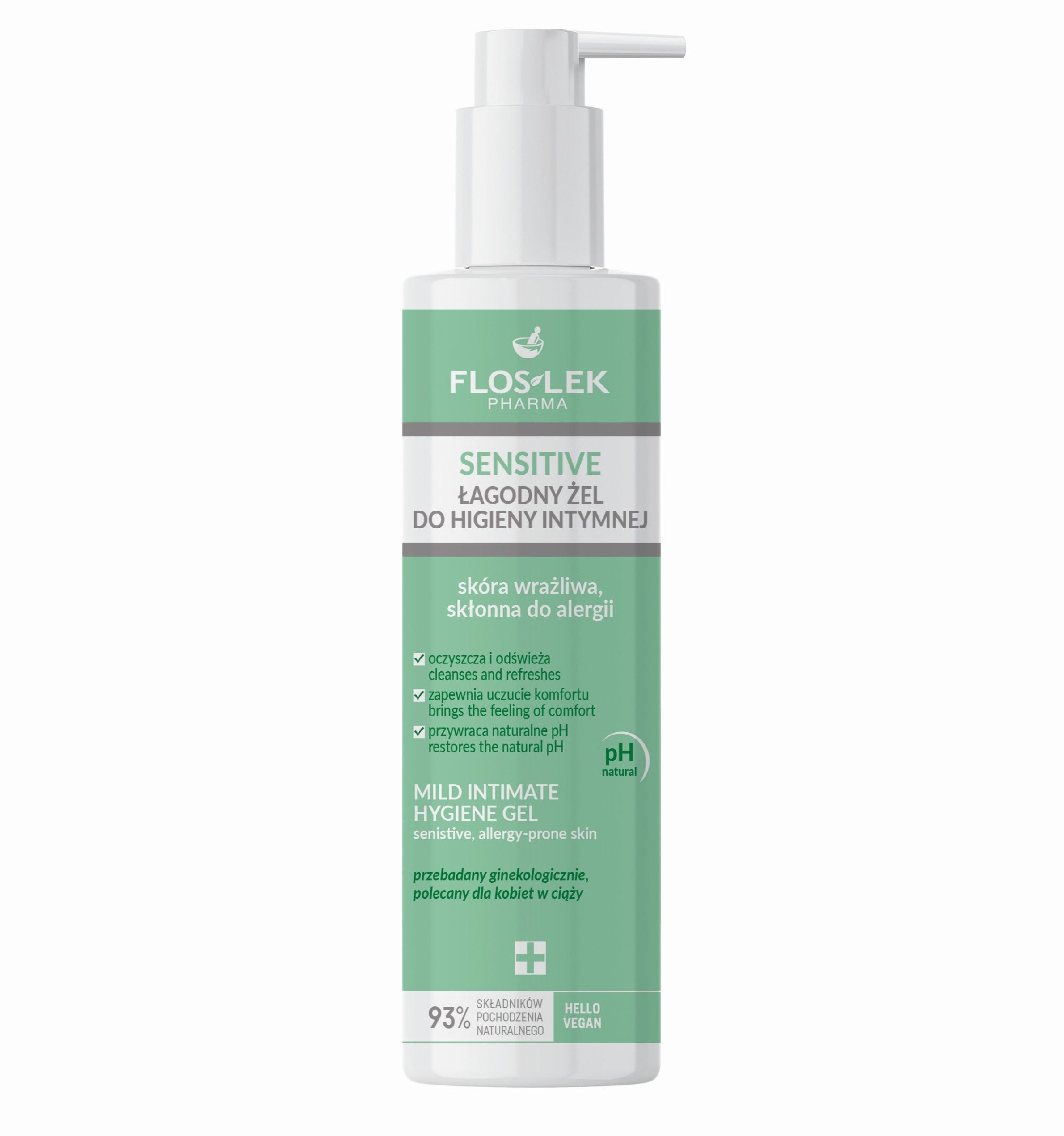 FLOSLEK Pharma Sensitive Gentle Gel for intimate hygiene for sensitive skin 225ml | Vaistine1.lt | WestPharmacy.eu
