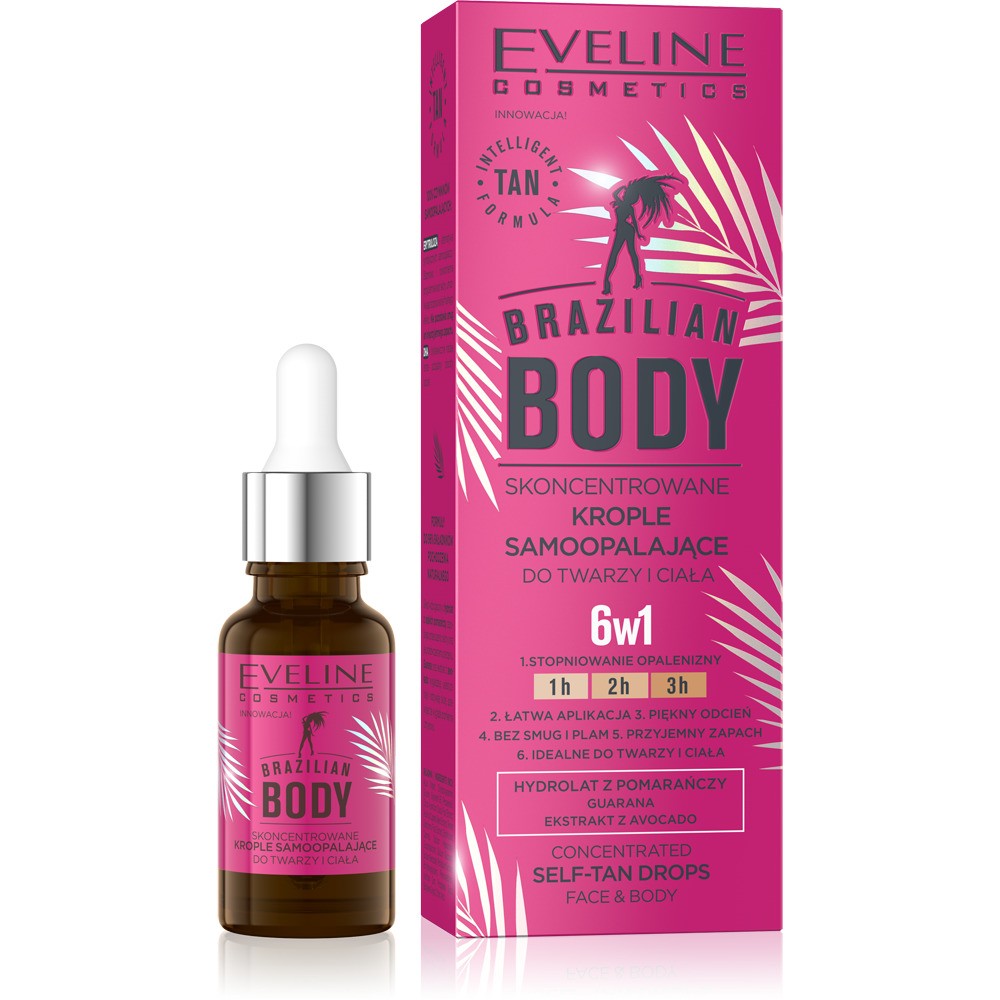 EVELINE BRAZILIAN BODY Self-tanning drops 18ml | Vaistine1.lt | WestPharmacy.eu