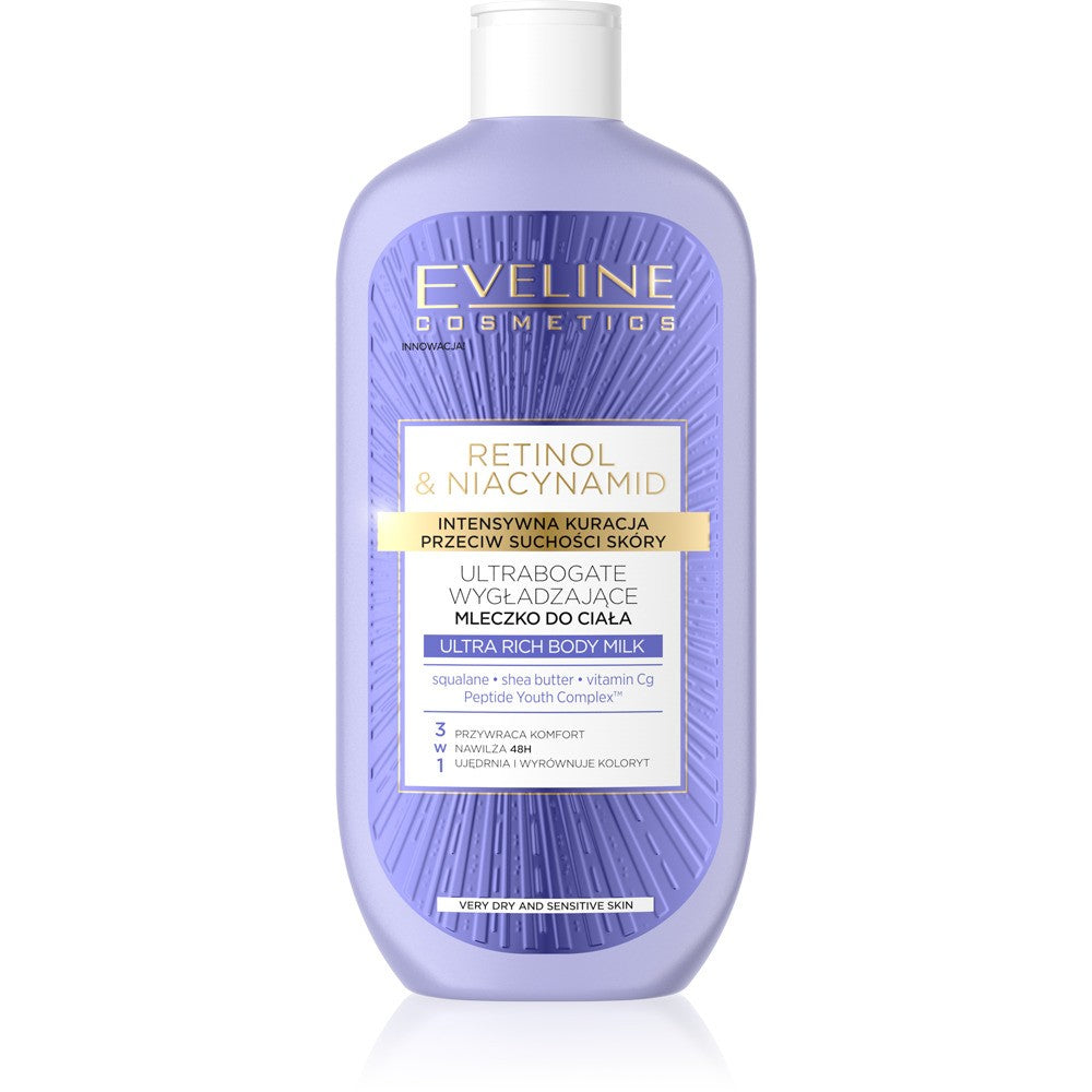 EVELINE BODY Milk 350ml RETINOL & NIACINAM. Smoothing | Vaistine1.lt | WestPharmacy.eu