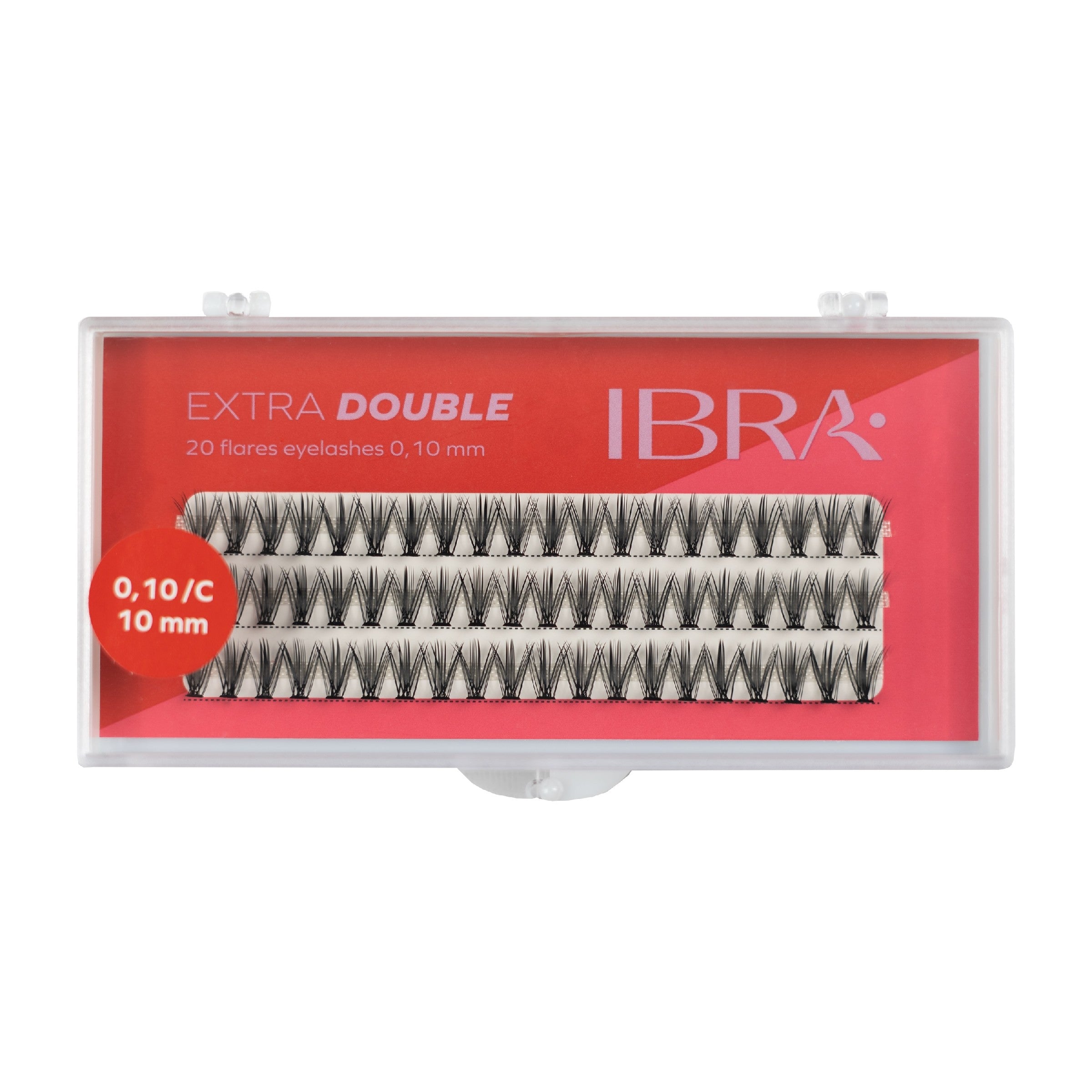 IBRA Eyelash tufts EXTRA DOUBLE curl C-0.10 - 10mm 1 pack. | Vaistine1.lt | WestPharmacy.eu