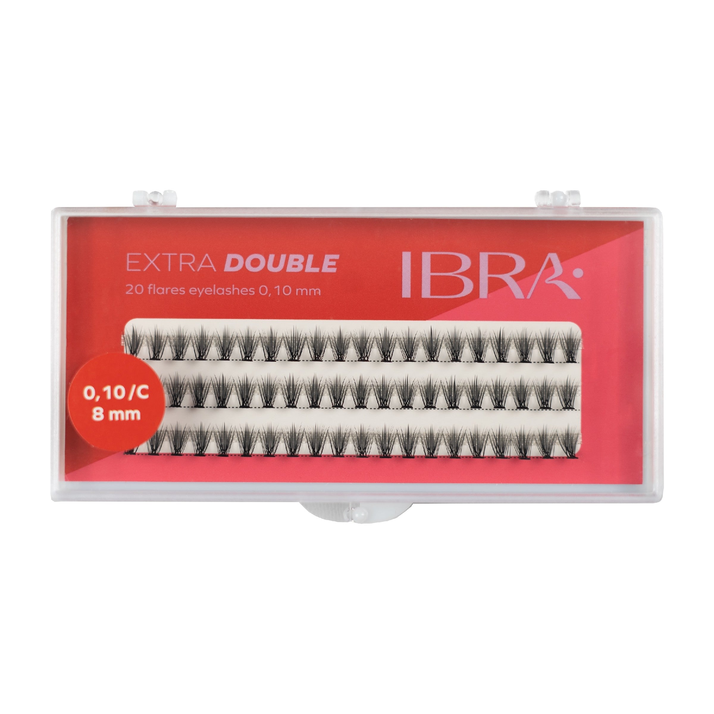 IBRA Eyelash tufts EXTRA DOUBLE curl C-0.10 - 8mm 1 pack. | Vaistine1.lt | WestPharmacy.eu