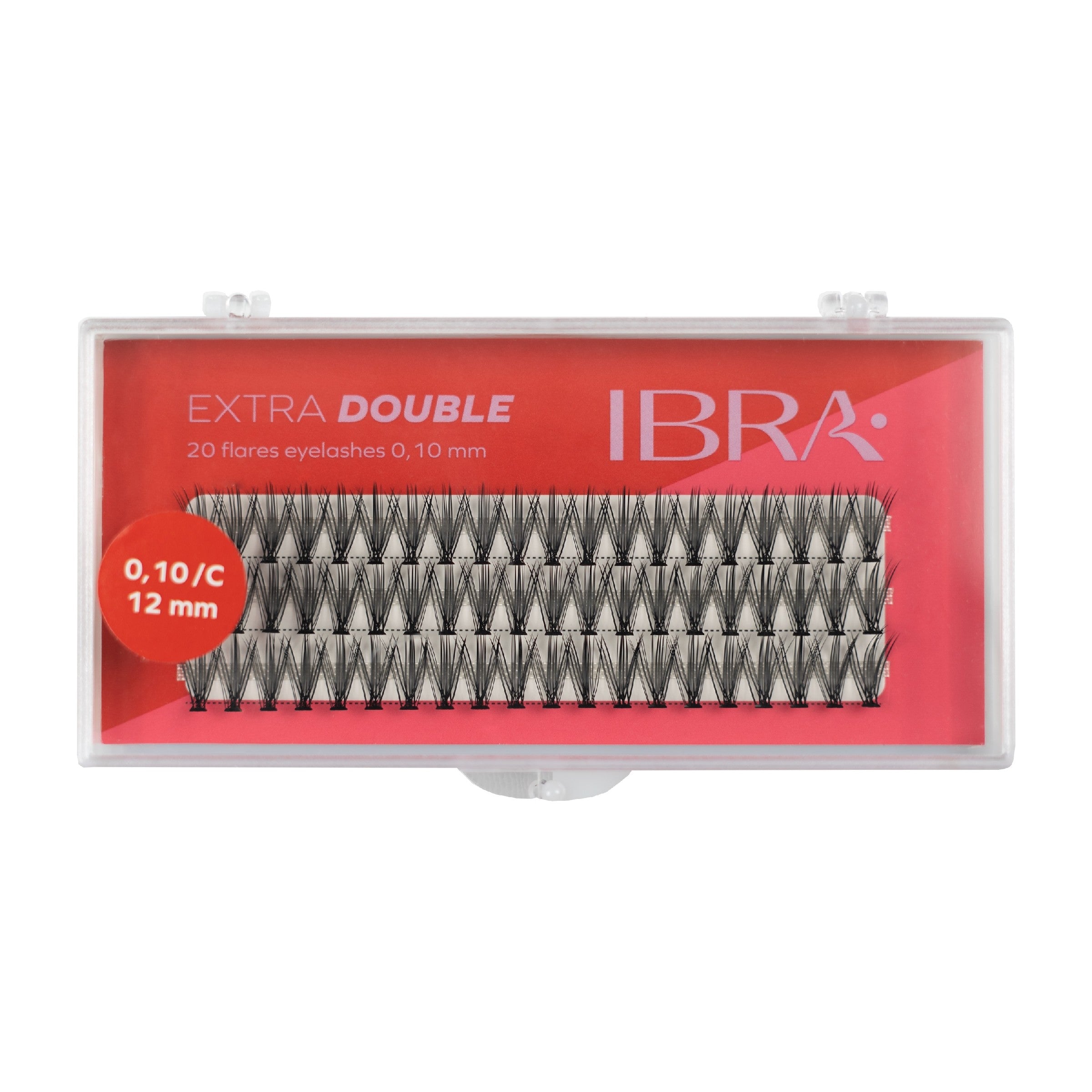 IBRA Eyelash tufts EXTRA DOUBLE curl C-0.10 - 12mm 1 pack. | Vaistine1.lt | WestPharmacy.eu