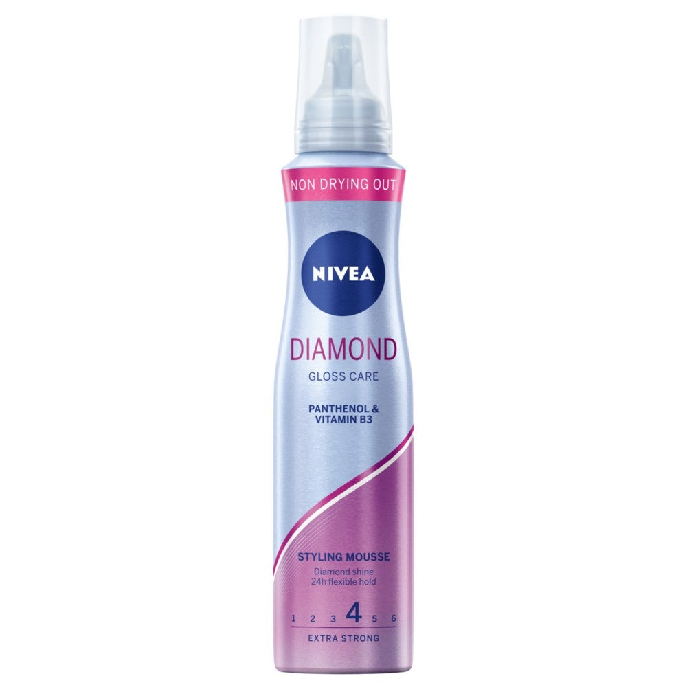 Nivea Hair Styling Diamond Gloss Care Hair Mousse 150ml | Vaistine1.lt | WestPharmacy.eu