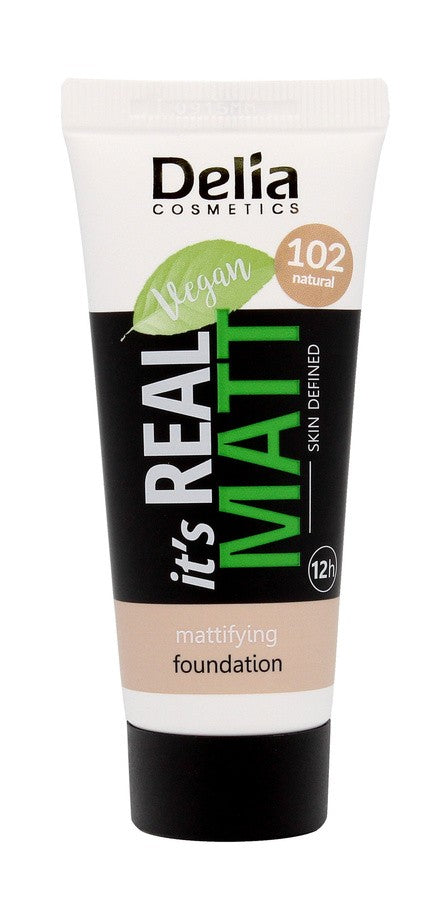 DELIA It's Real Matt Nourishing-Moisturizing Foundation 102 Natural 30 ml | Vaistine1.lt | WestPharmacy.eu
