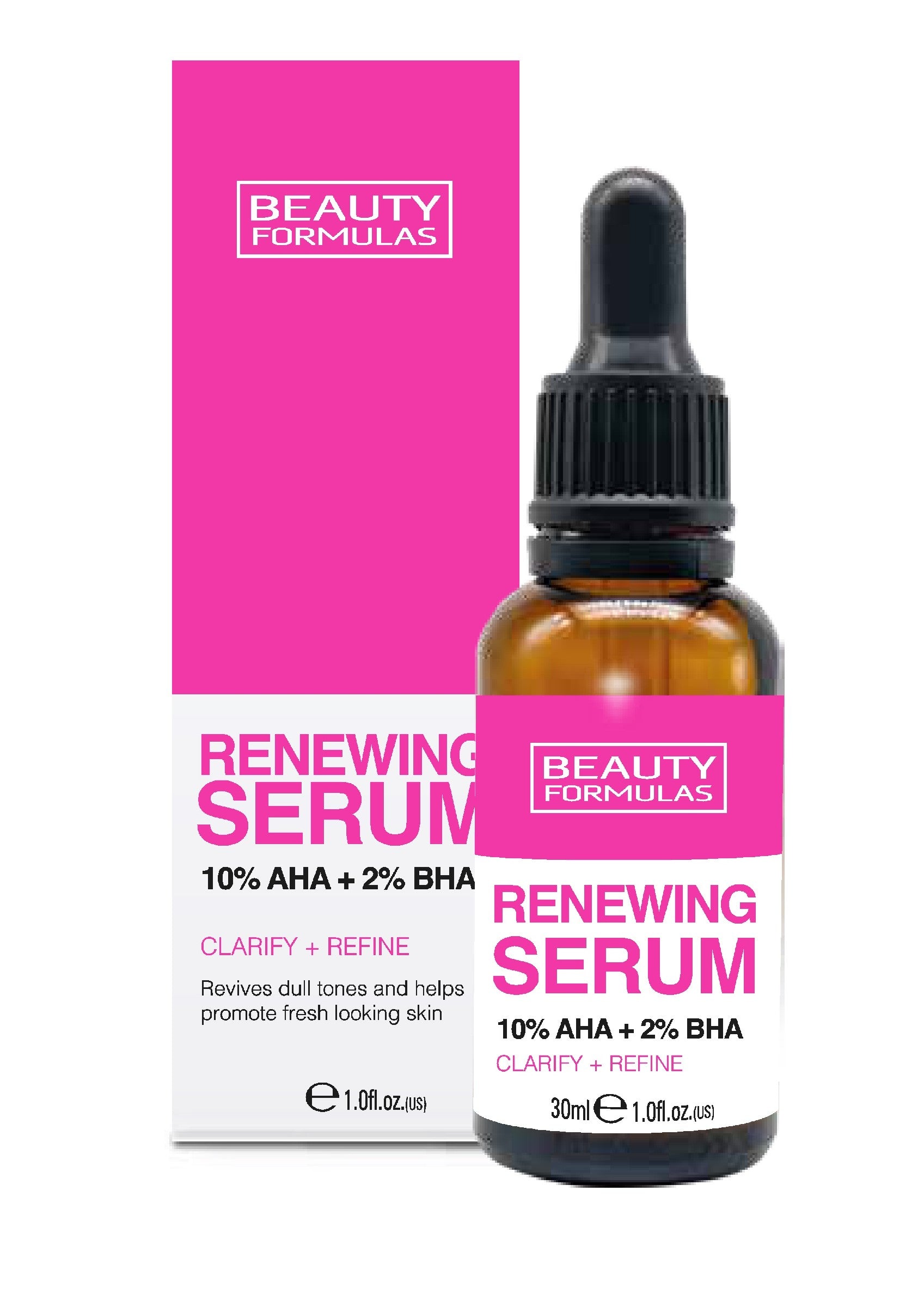 BEAUTY FORMULAS Renewing Face Serum - 10% AHA+2% BHA 30ml | Vaistine1.lt | WestPharmacy.eu