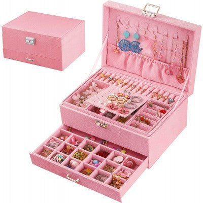 Jewelry box (velvet) - pink, 1 pc | Vaistine1.lt | WestPharmacy.eu