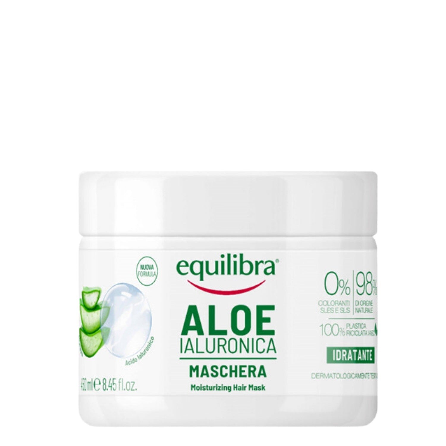 Equilibra Aloe Moisturizing Hair Mask with Aloe Vera and Hyaluronic Acid 450ml | Vaistine1.lt | WestPharmacy.eu
