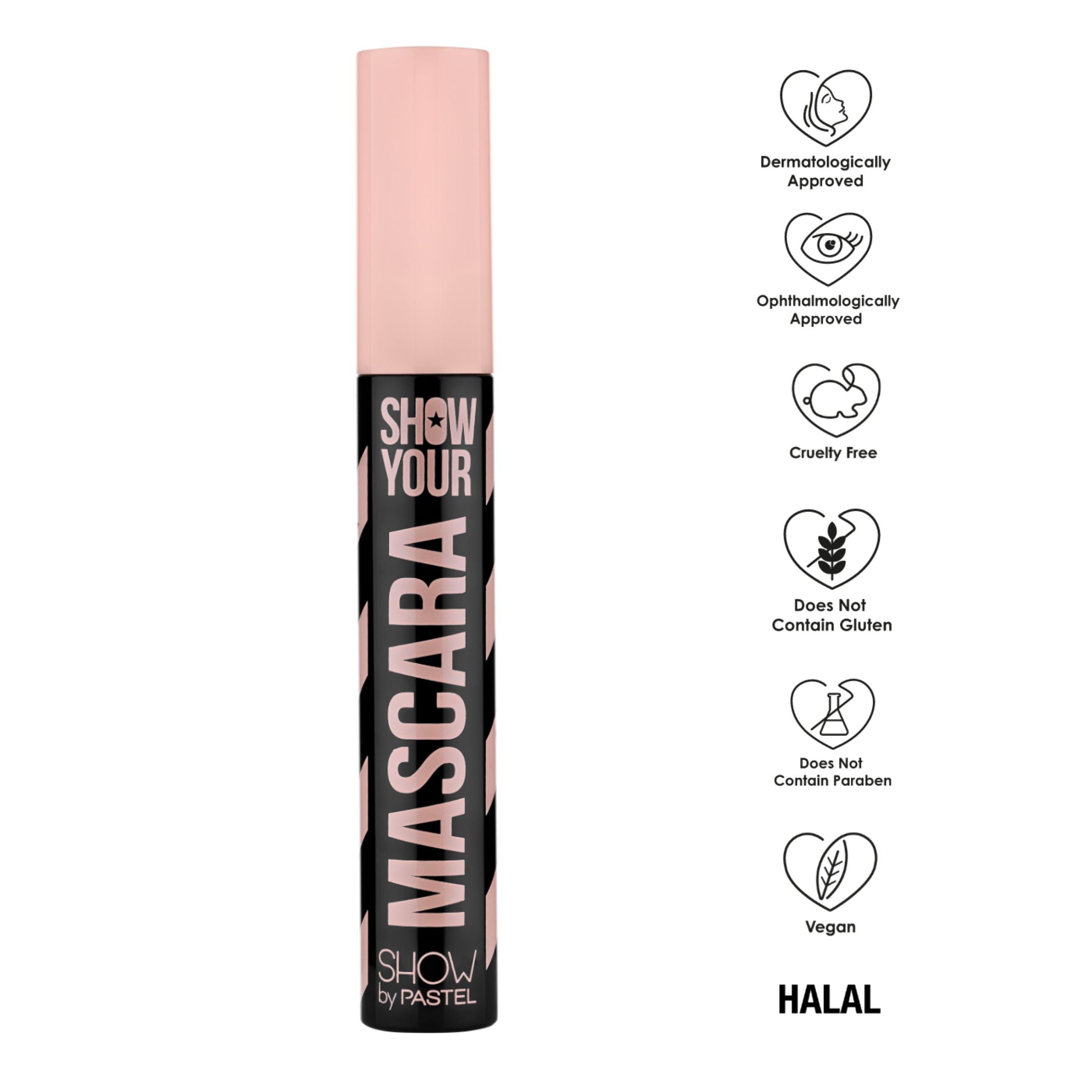 PASTEL Show By Pastel Mascara for eyelashes - Black 1 piece | Vaistine1.lt | WestPharmacy.eu