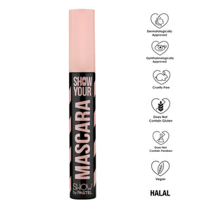 PASTEL Show By Pastel Mascara for eyelashes - Black 1 piece | Vaistine1.lt | WestPharmacy.eu