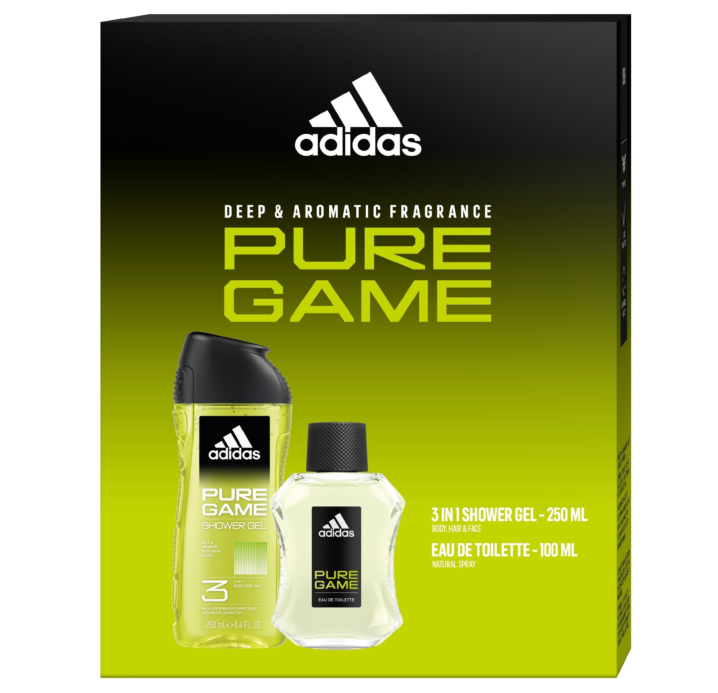 ADIDAS Pure Game gift set (Eau de Toilette 100ml + Shower Gel 3in1 250ml) | Vaistine1.lt | WestPharmacy.eu