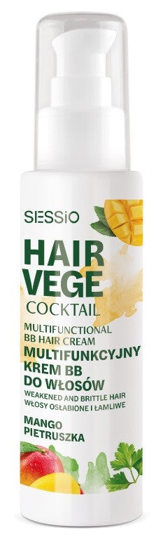 SESSIO Hair Vege Cocktail Multifunctional BB Cream for weakened and brittle hair - Mango and Parsley 100ml | Vaistine1.lt | WestPharmacy.eu