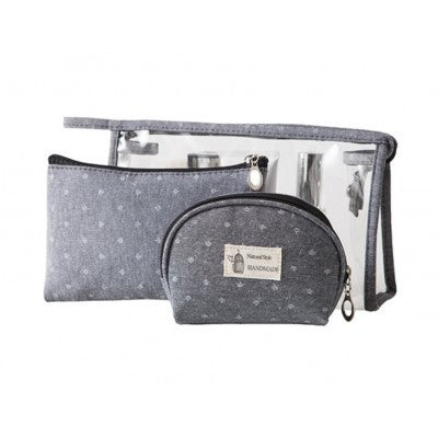 Set of cosmetic bags 3in1 - gray 1 pack - 3 pcs | Vaistine1.lt | WestPharmacy.eu