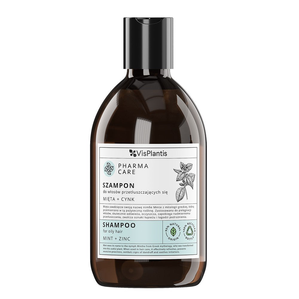 PHARMA CARE Shampoo for oily hair Mint + Zinc 500 ml | Vaistine1.lt | WestPharmacy.eu