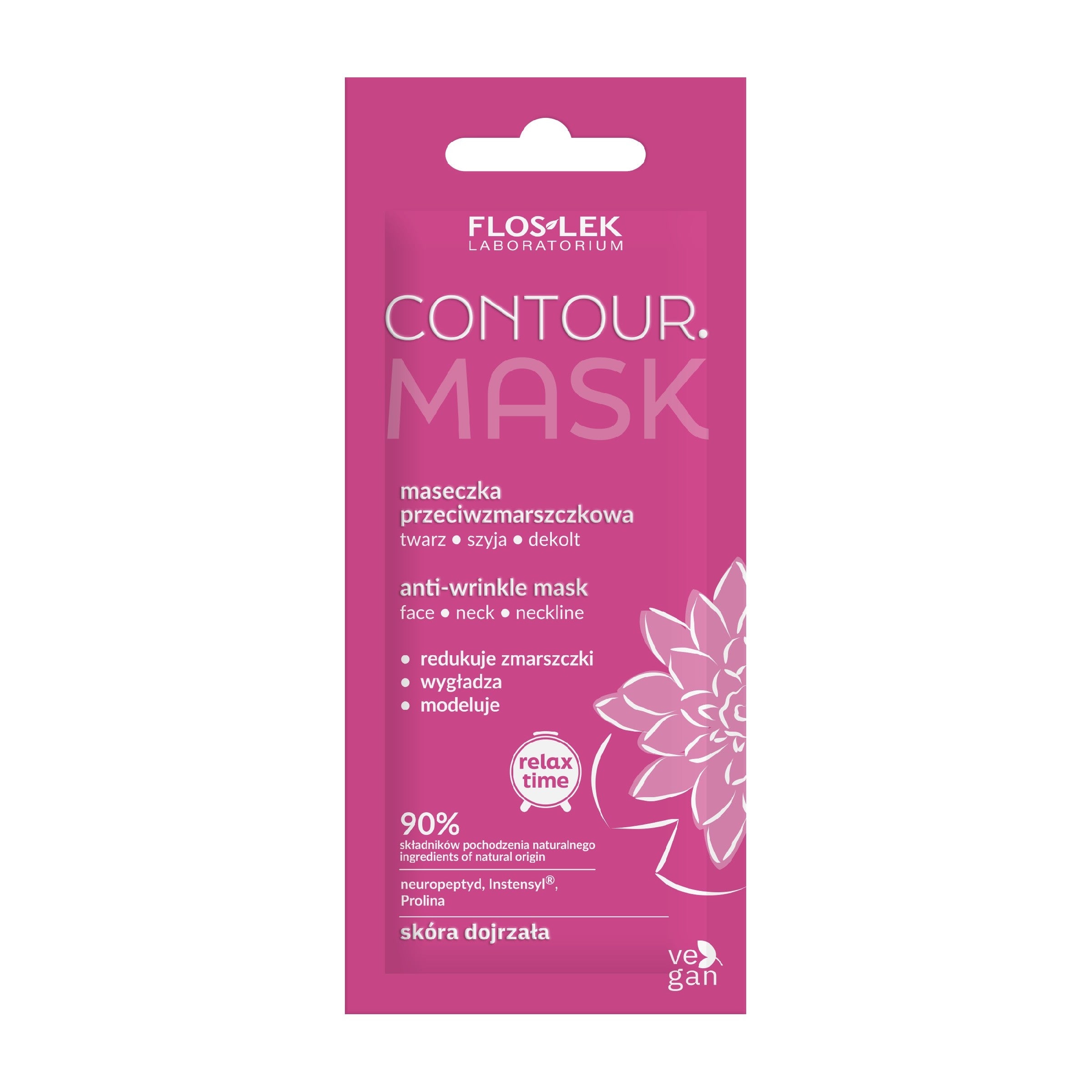 FLOSLEK Relax Time Anti-wrinkle Mask Contour for face, neck and décolleté 6ml | Vaistine1.lt | WestPharmacy.eu