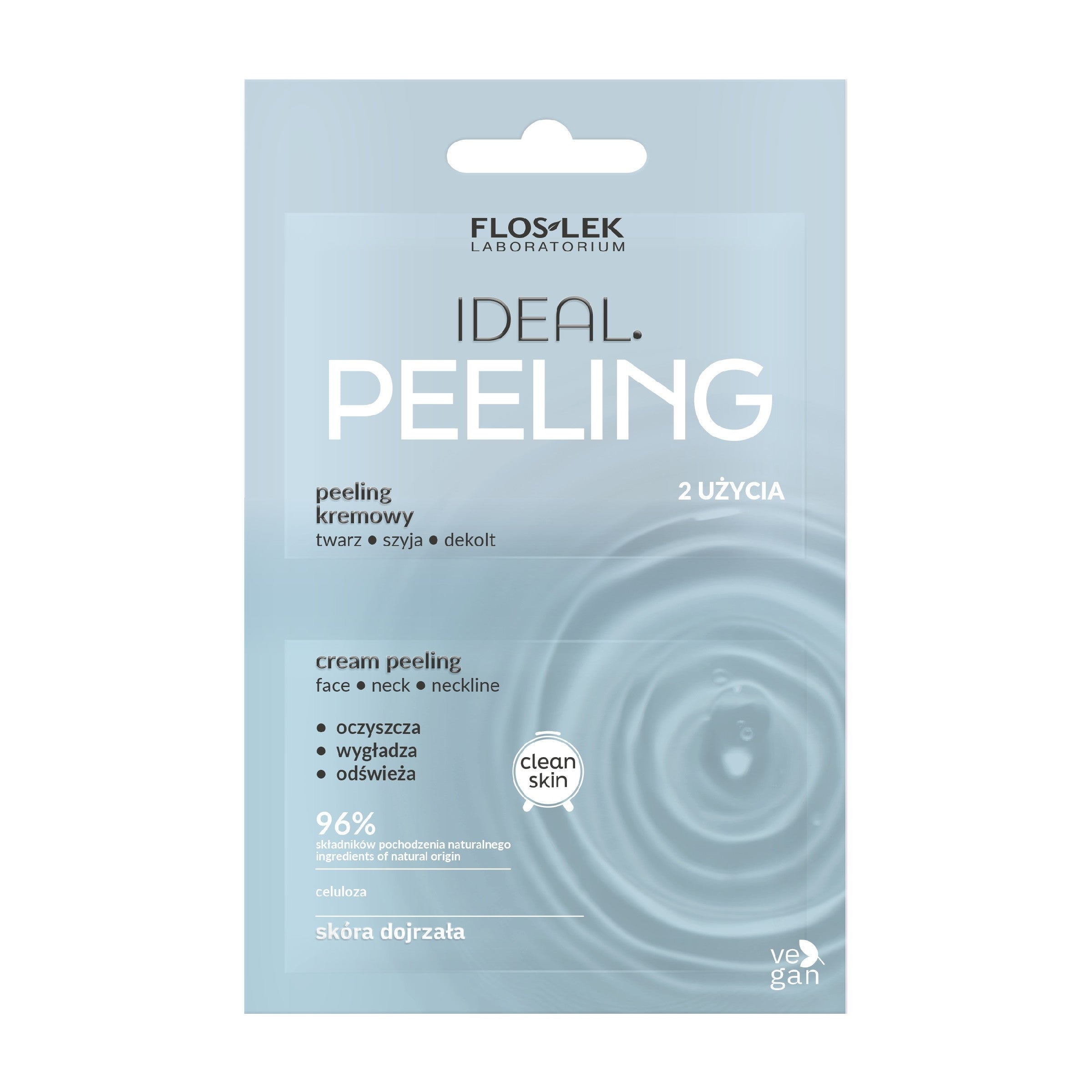 FLOSLEK Clean Skin Peeling creamy Ideal for face, neck and décolleté - mature skin 2x4ml | Vaistine1.lt | WestPharmacy.eu